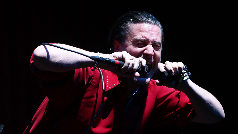 Mike Patton of the band Faith No More performs on Day 2 of the 2010 Coachella Valley Music & Arts Festival  at The Empire