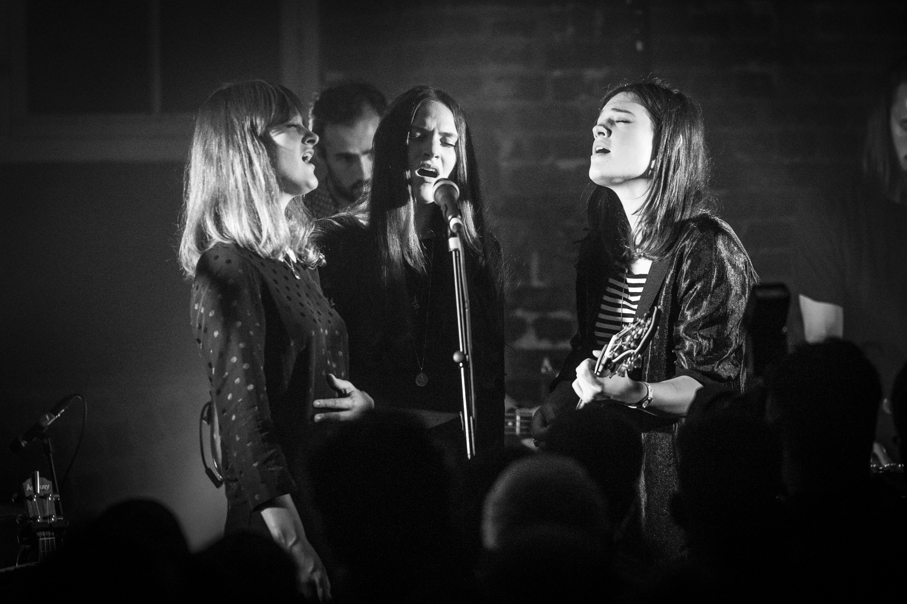 LONDON, ENGLAND - OCTOBER 27:  (EDITORS NOTE: Image has been converted to black andwhite.) Emily Staveley-Taylor, Milly St...