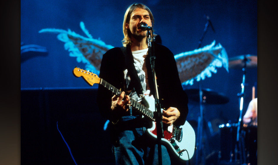 Kurt Cobain of Nirvana in New York City, New York (Photo by Kevin Mazur/WireImage)