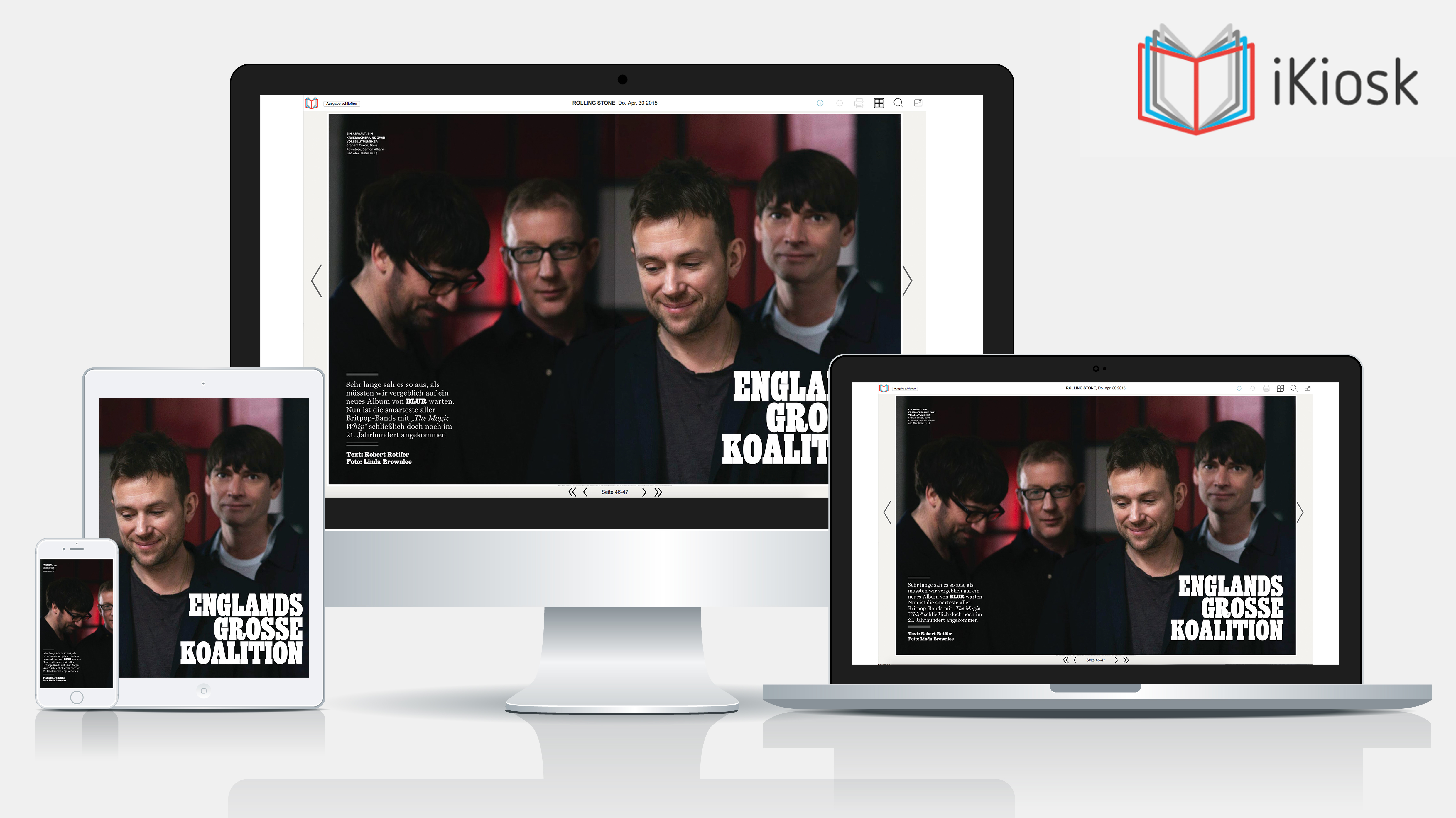 Mobil oder auf dem Computer: Das ROLLING STONE E-Paper im iKiosk