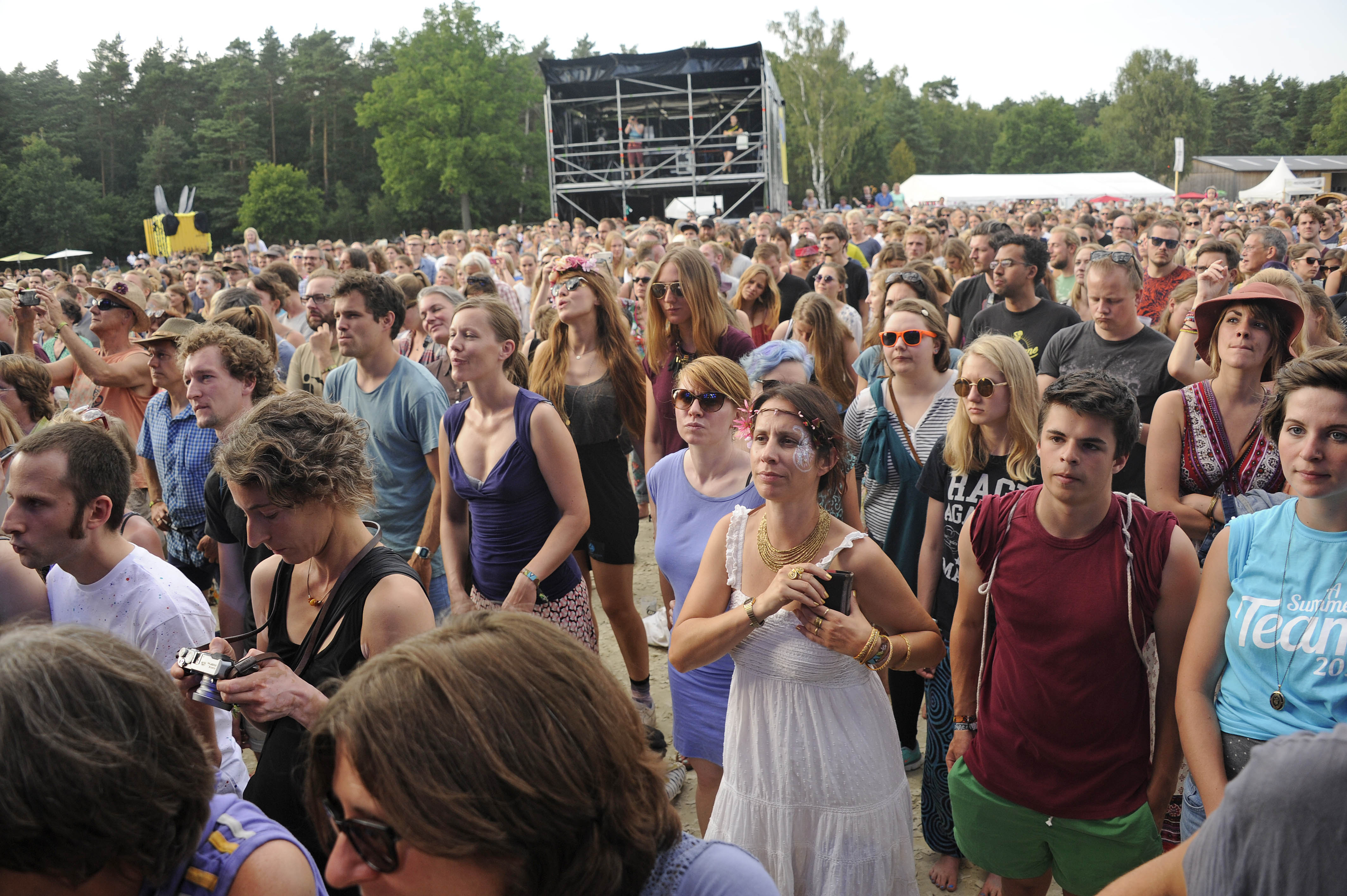 Publikum und Gelände beim A Summer's Tale Open Air Festival 2015: Premiere des Festivals in der Lueneburger Heide, Luhmue...