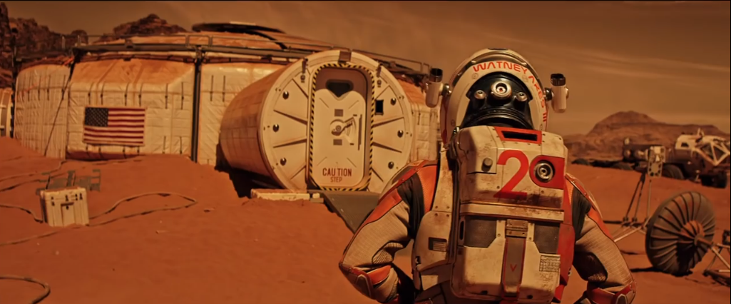 In „Der Marsianer - Rettet Mark Watney“: Mark Watney, gespielt von Matt Damon, wurde nach einer Mars-Mission auf dem Planeten vergessen.