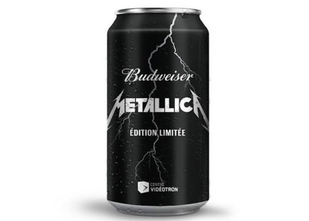 Für zwei Konzerte in Quebec gibt es Budweiser-Bier in der Metallica-Edition.