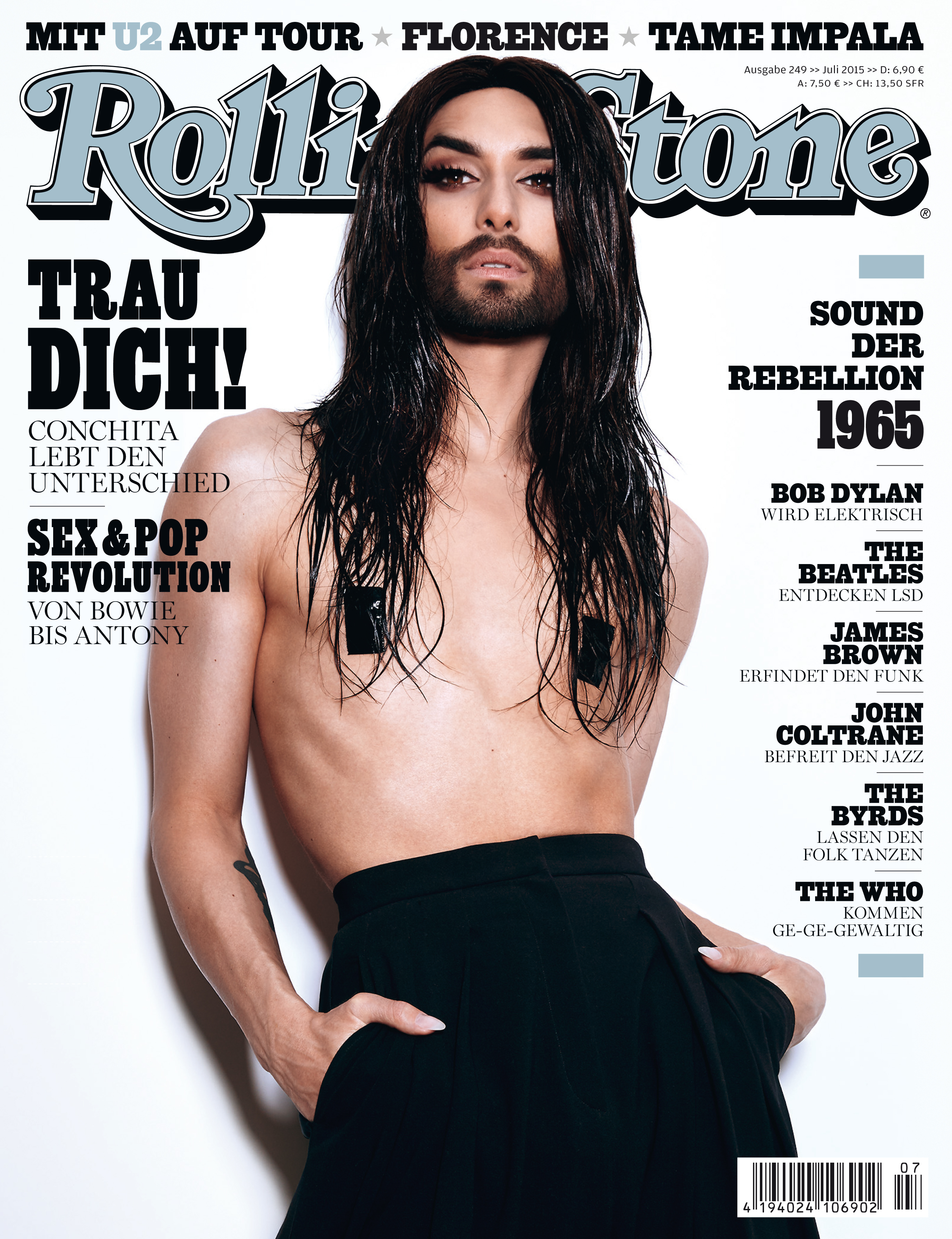 Conchita Wurst auf dem Cover des ROLLING STONE, Juli 2015