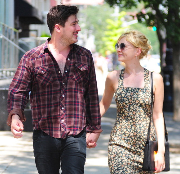 NEW YORK, NY - AUGUST 02: Marcus Mumford and Carey Mulligan are seen in SoHo on August 2, 2012 in New York City. (Photo by Al