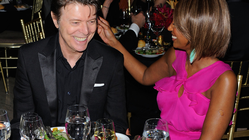 NEW YORK, NY - APRIL 28:  Musician David Bowie and supermodel Iman attend the DKMS' 5th Annual Gala: Linked Against Leukemia 