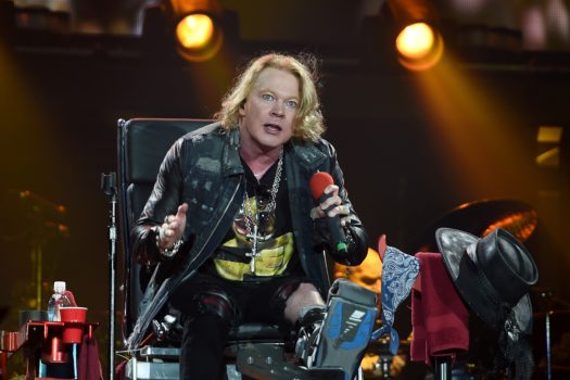 US singer Axl Rose performs with Australian band AC/DC in Marseille on May 13, 2016. / AFP / BORIS HORVAT (Photo credit should read BORIS HORVAT/AFP/Getty Images)