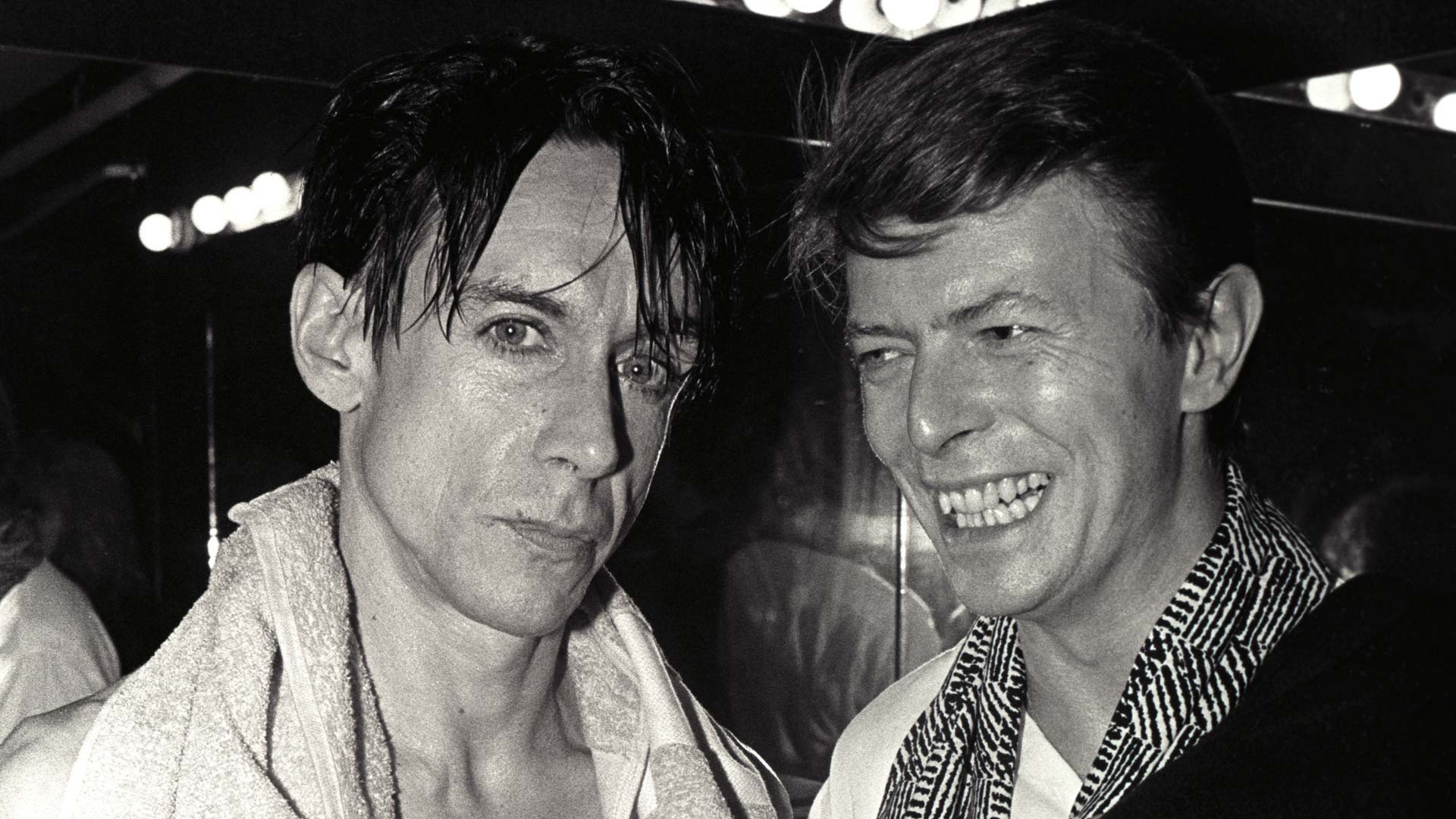 Iggy Pop und David Bowie im Jahr 1986.