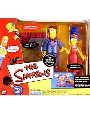 Dieses Set erinnert an die Rückblenden in Marges und Homers High-School-Zeit