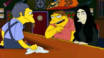 Yoko Ono mit Barney und Moe aus „Die Simpsons“