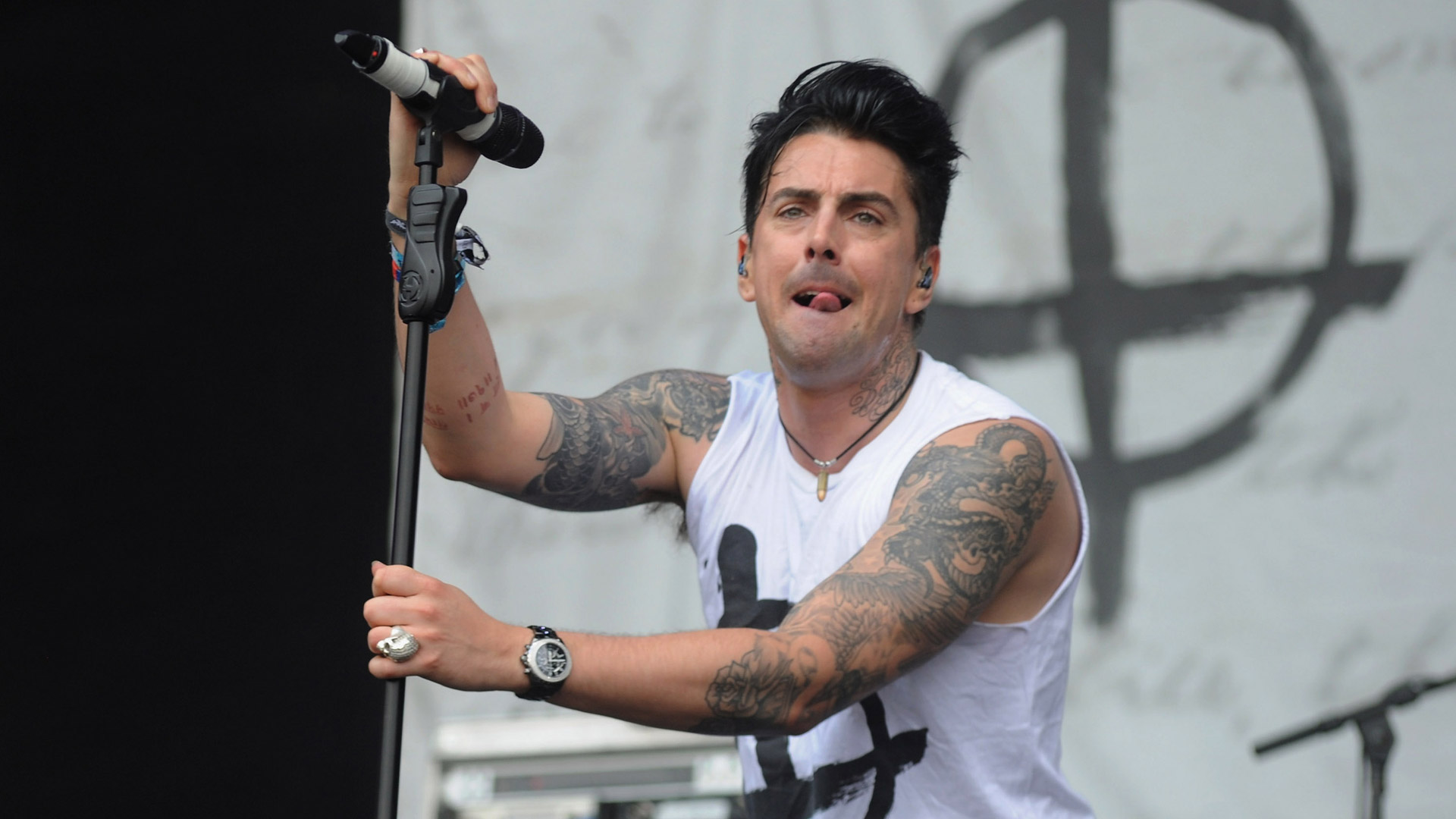 Ian Watkins bei einem Live-Auftritt von Lostprophets im Jahr 2012