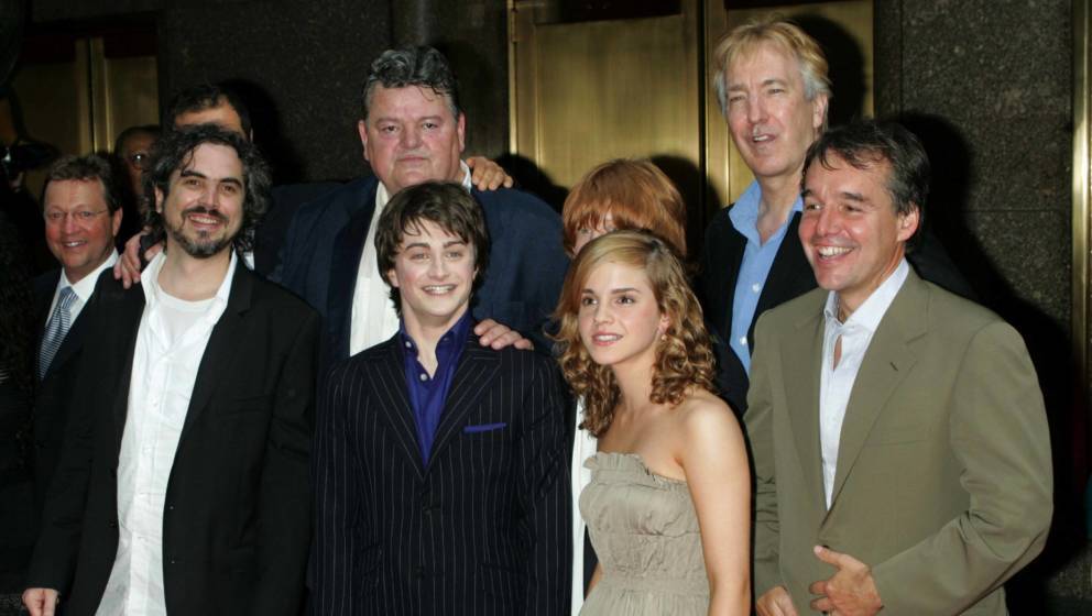 Der „Harry Potter“-Cast - auch mit Robbie Coltrane (Mitte, hinten)