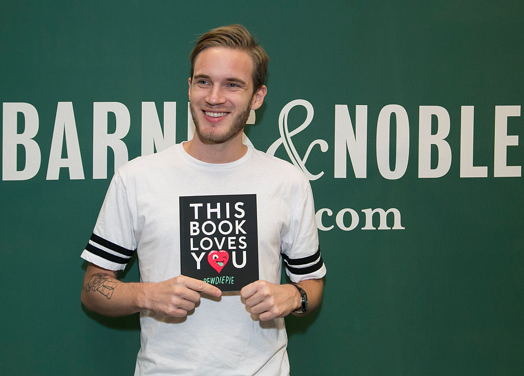 Der schwedische YouTube-Star PewDiePie im Oktober letzten Jahres bei der Vorstellung seines neuen Buches.