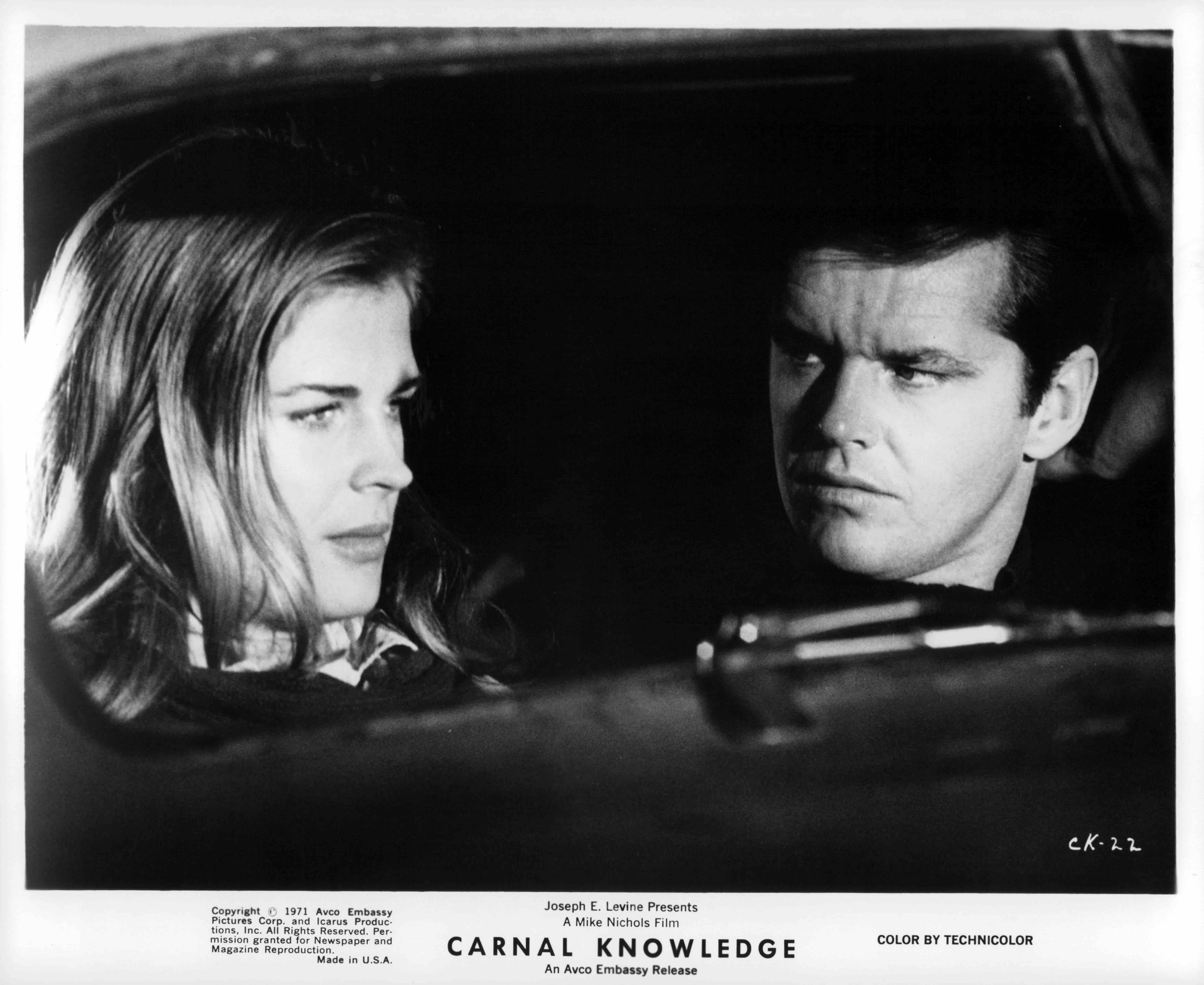 Candice Bergen und Jack Nicholson, 'Carnal Knowledge', 1971.