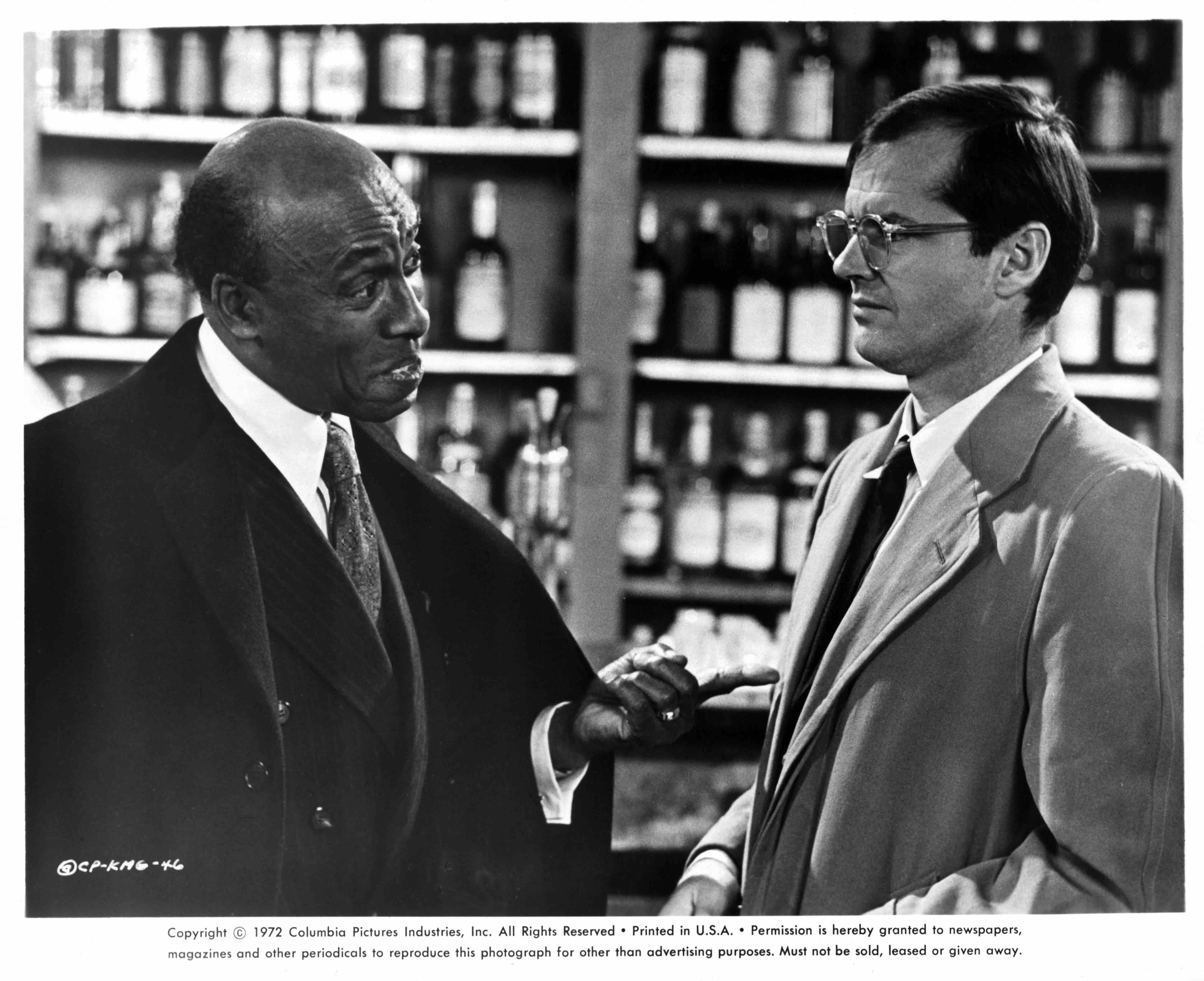 Jack Nicholson mit Scatman Crothers in 'The King Of Marvin Gardens', 1972. In Kubricks „Shining“ würden sie acht Jahr...