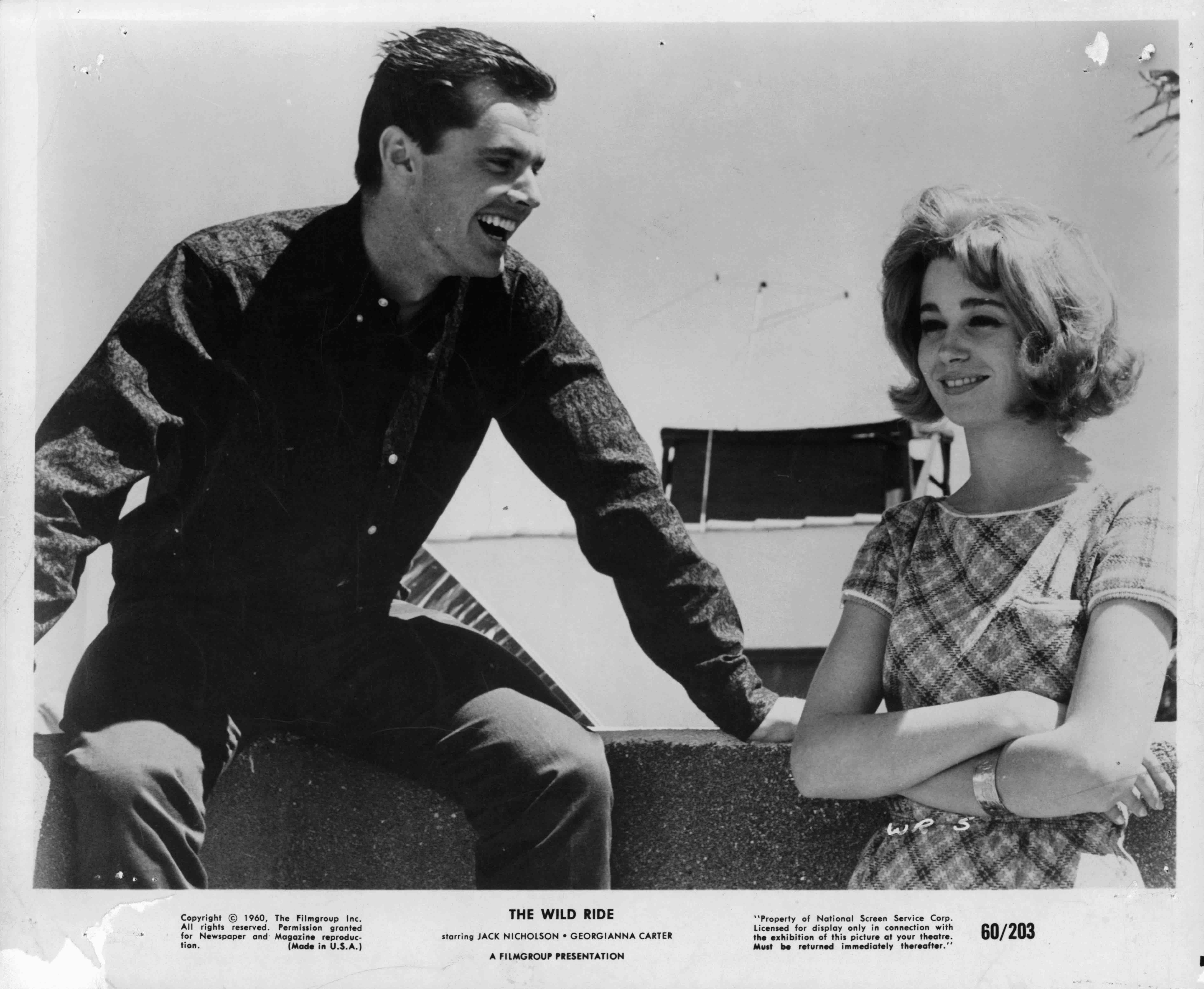 Jack Nicholson mit Georgianna Carter, 'The Wild Ride', 1960.