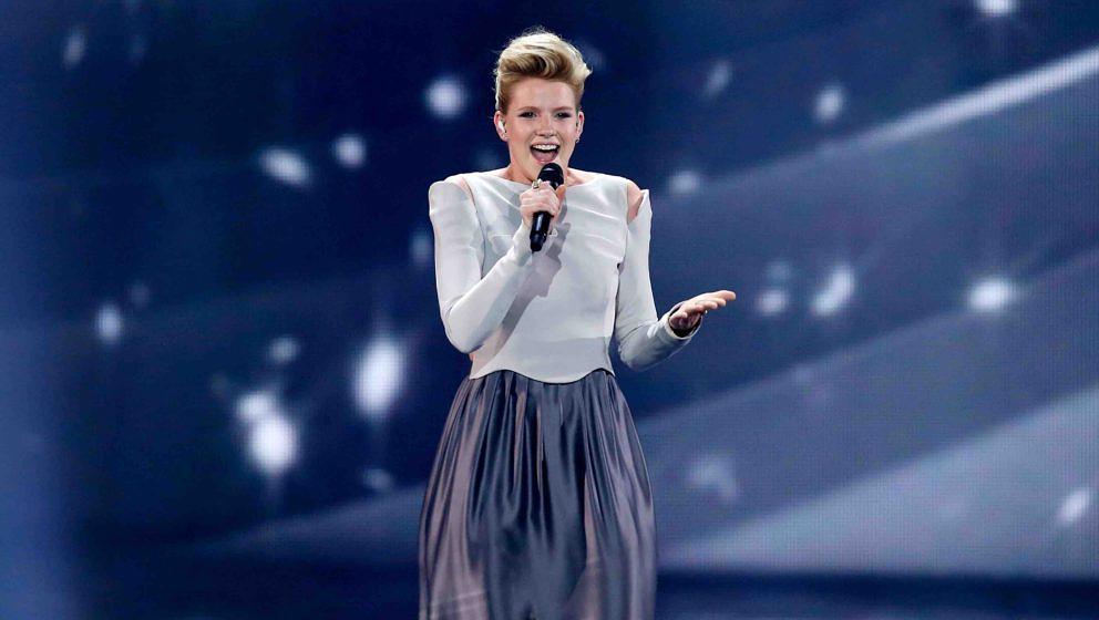 KIEV, UKRAINE - MAY 13:  Singer Levina, representing Germany, performs the song 'Perfect Life' during the final of the 62nd E