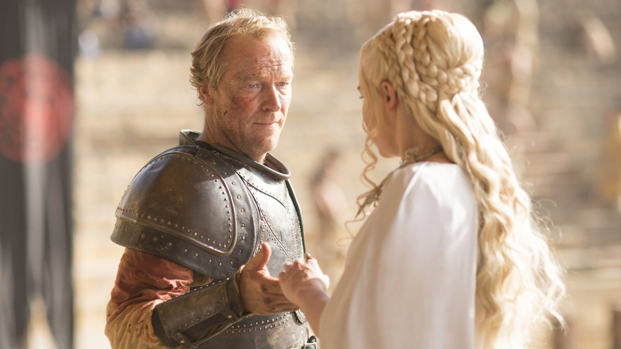 Iain Glen und Emilia Clarke in „Game Of Thrones“