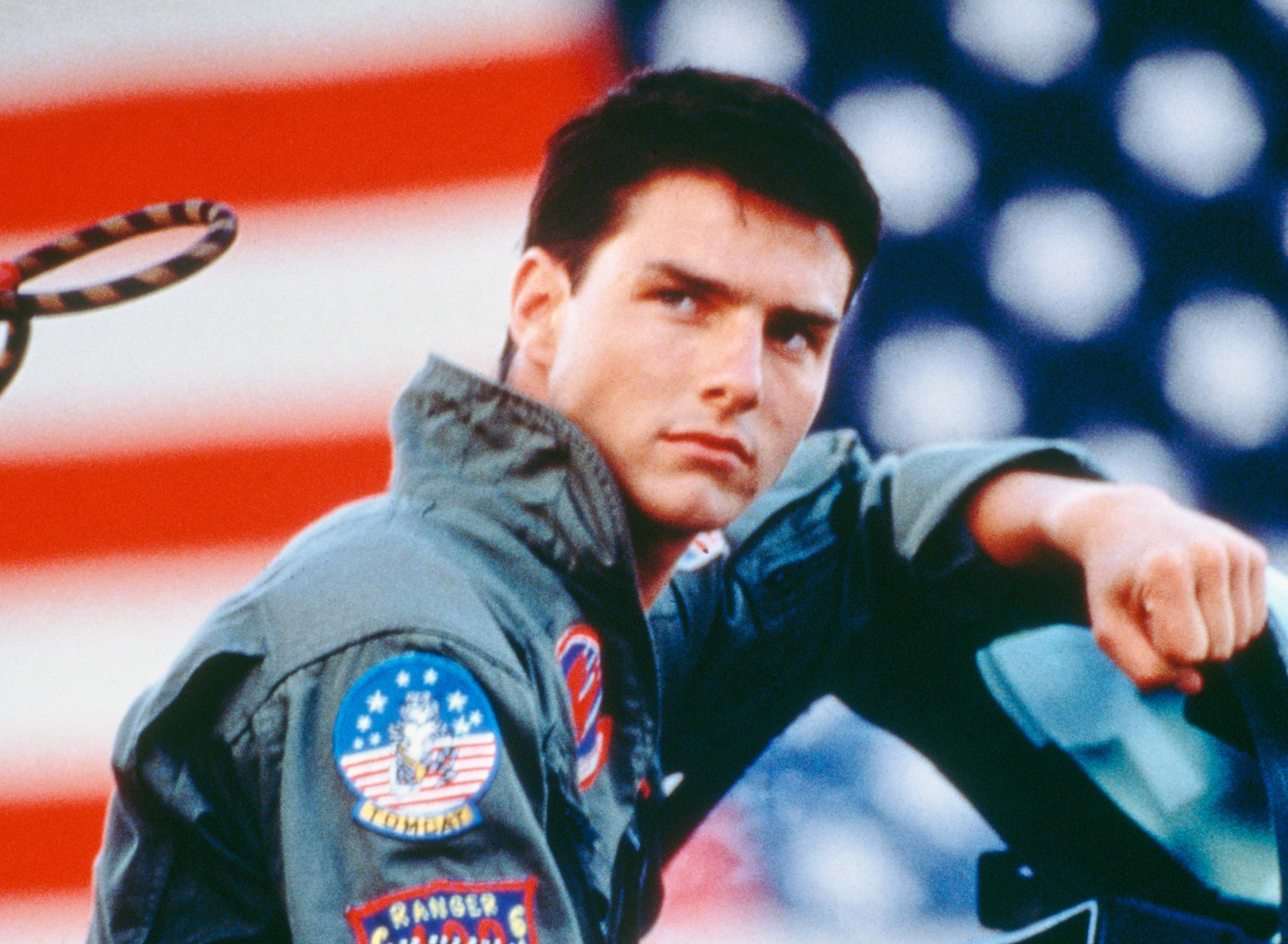 Tom Cruise als Lieutenant Pete 'Maverick' Mitchell in „Top Gun“