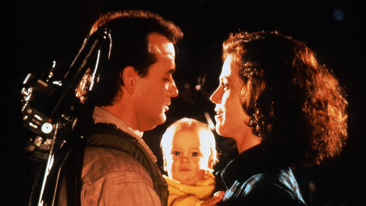 Henry Deutschendorf als Baby Oscar mit Bill Murray und Sigourney Weaver in „Ghostbusters II“