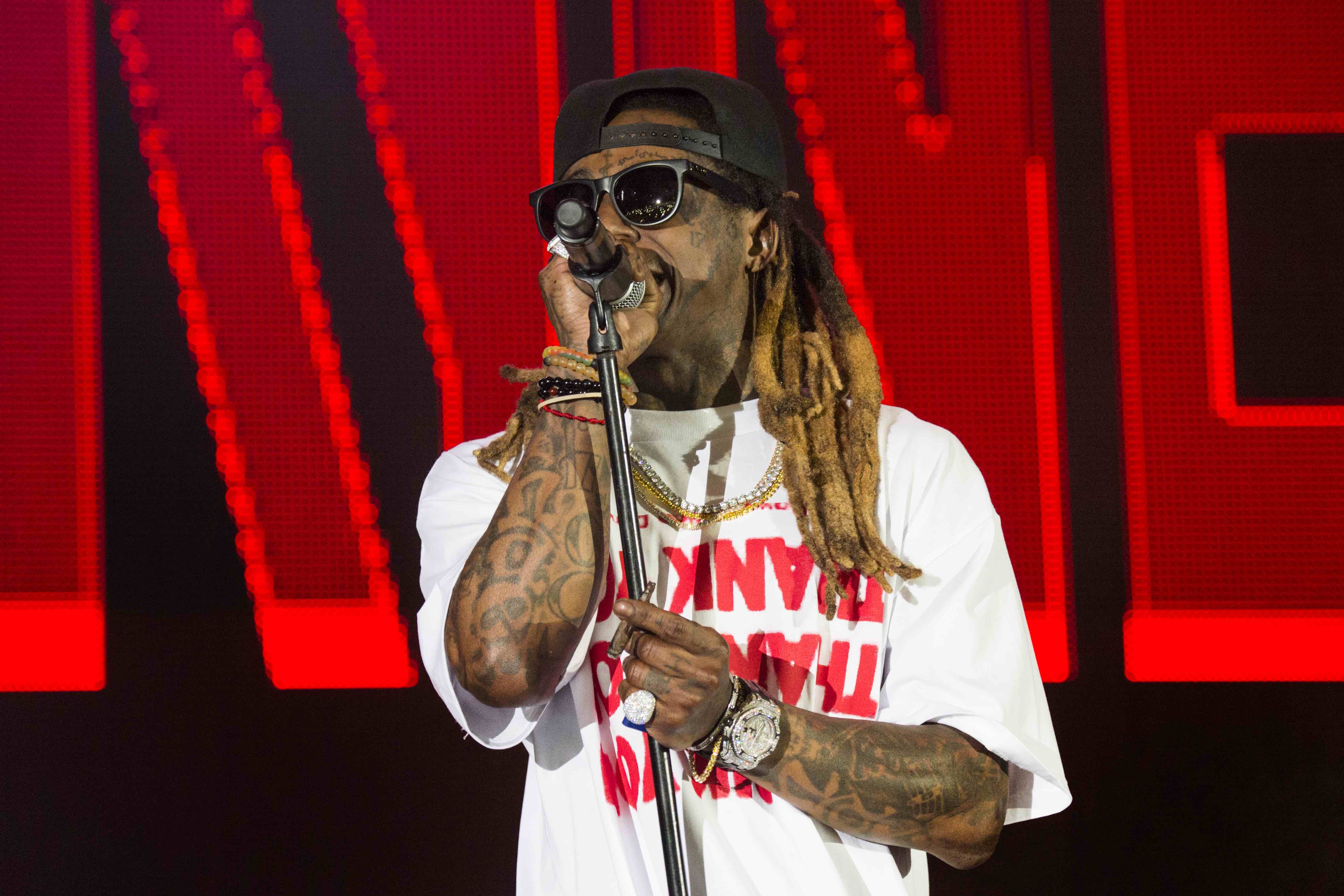 Lil Wayne bei einem Auftritt 2017 auf dem Lil Weezyana Fest