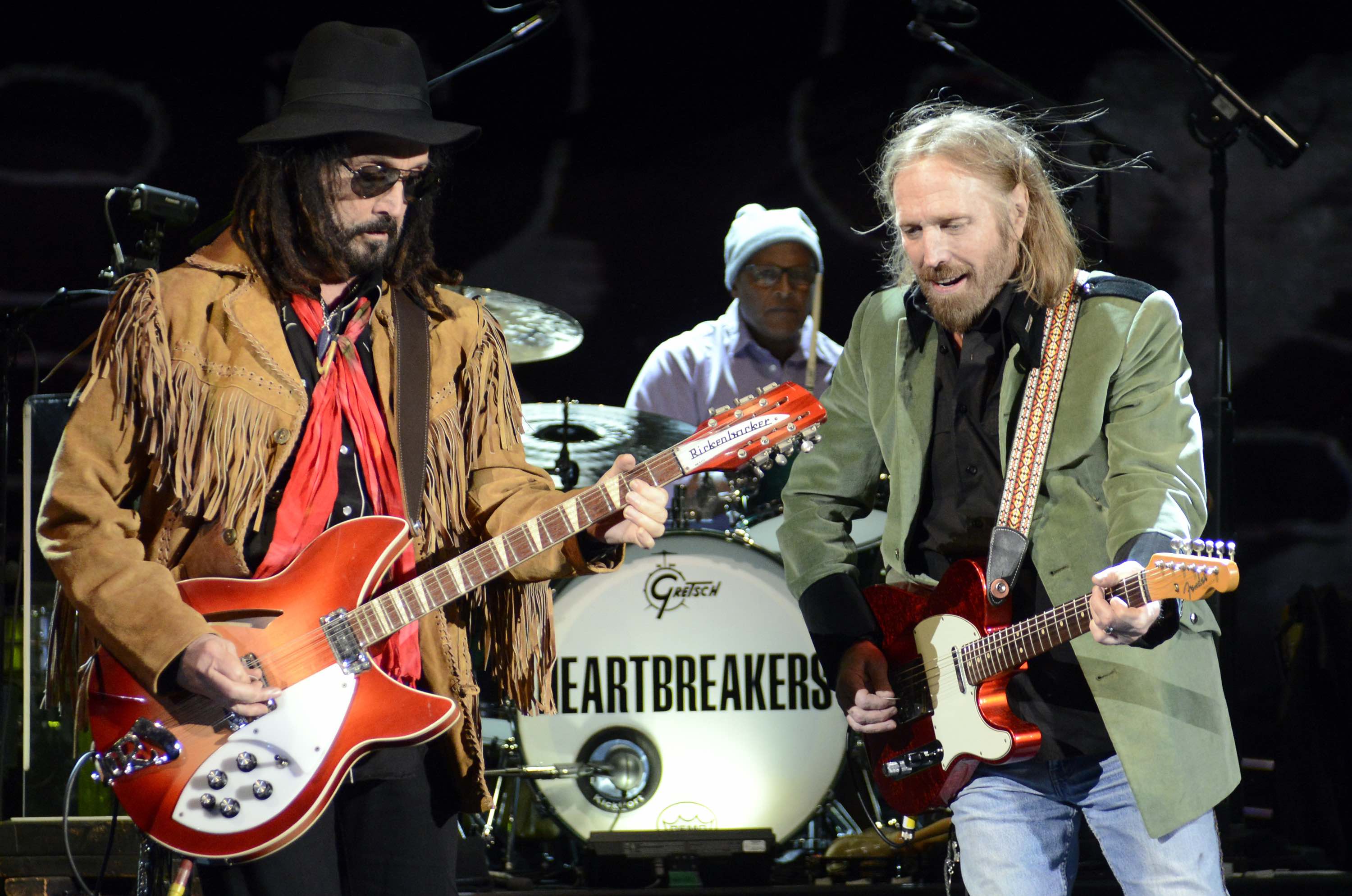 Mike Campbell, Steve Ferrone und Tom Petty von den Heartbreakers live 2014