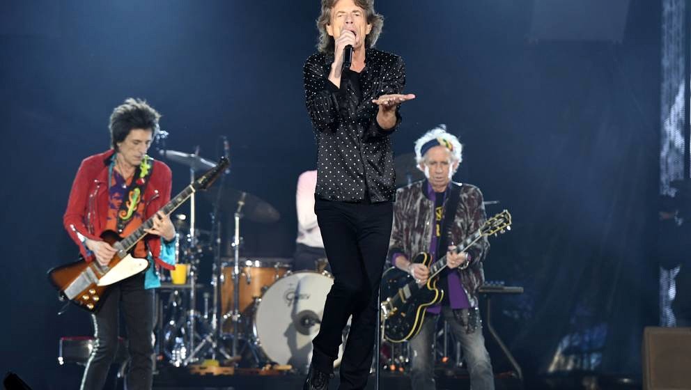 Singer of British rockband the Rolling Stones, Mick Jagger, performs at the Esprit arena during the Rolling Stones tour 'Ston