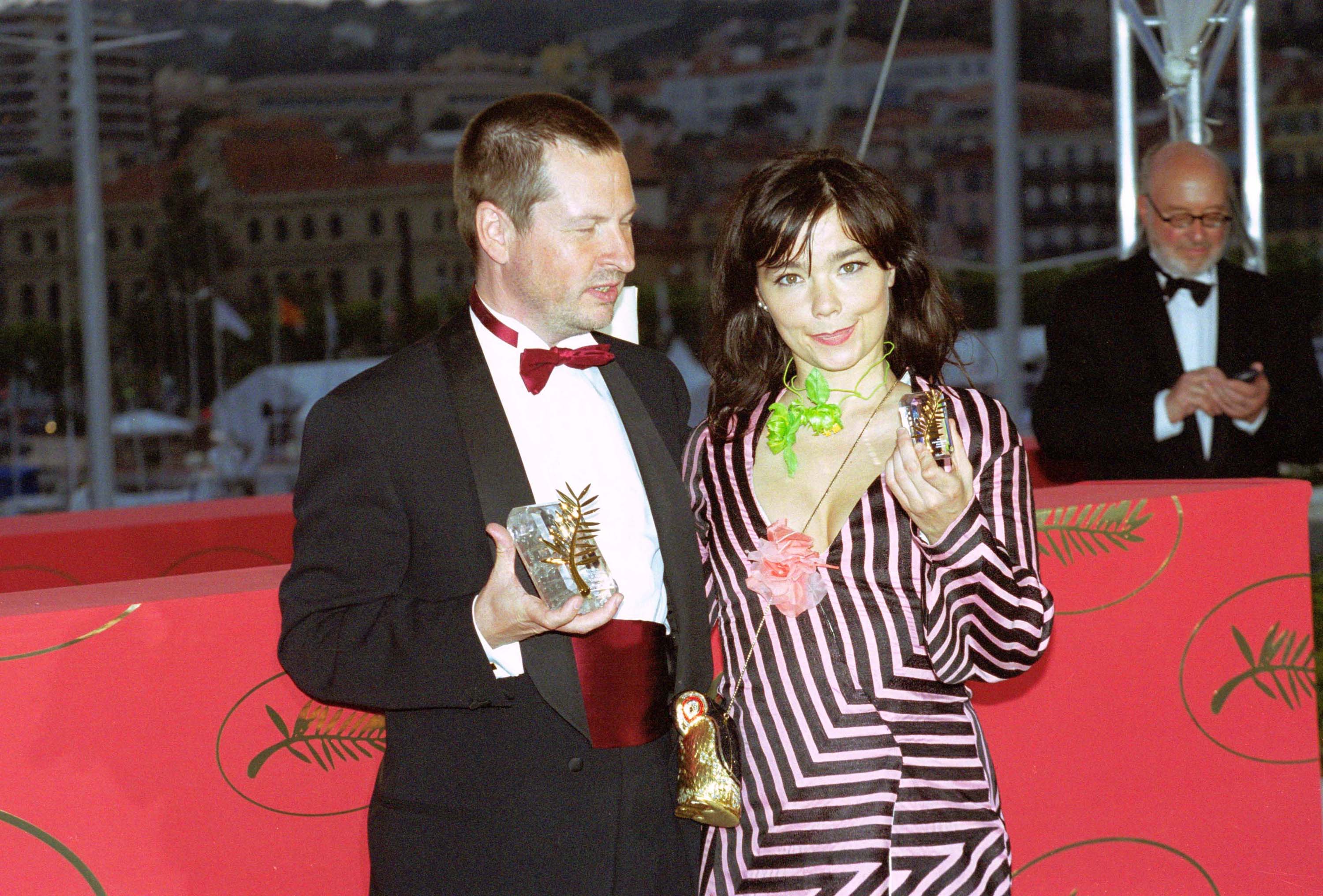 Bjork und Lars von Trier beim Filmfestival in Cannes, wo „Dancer In The Dark“ 2000 die Goldene Palme gewann