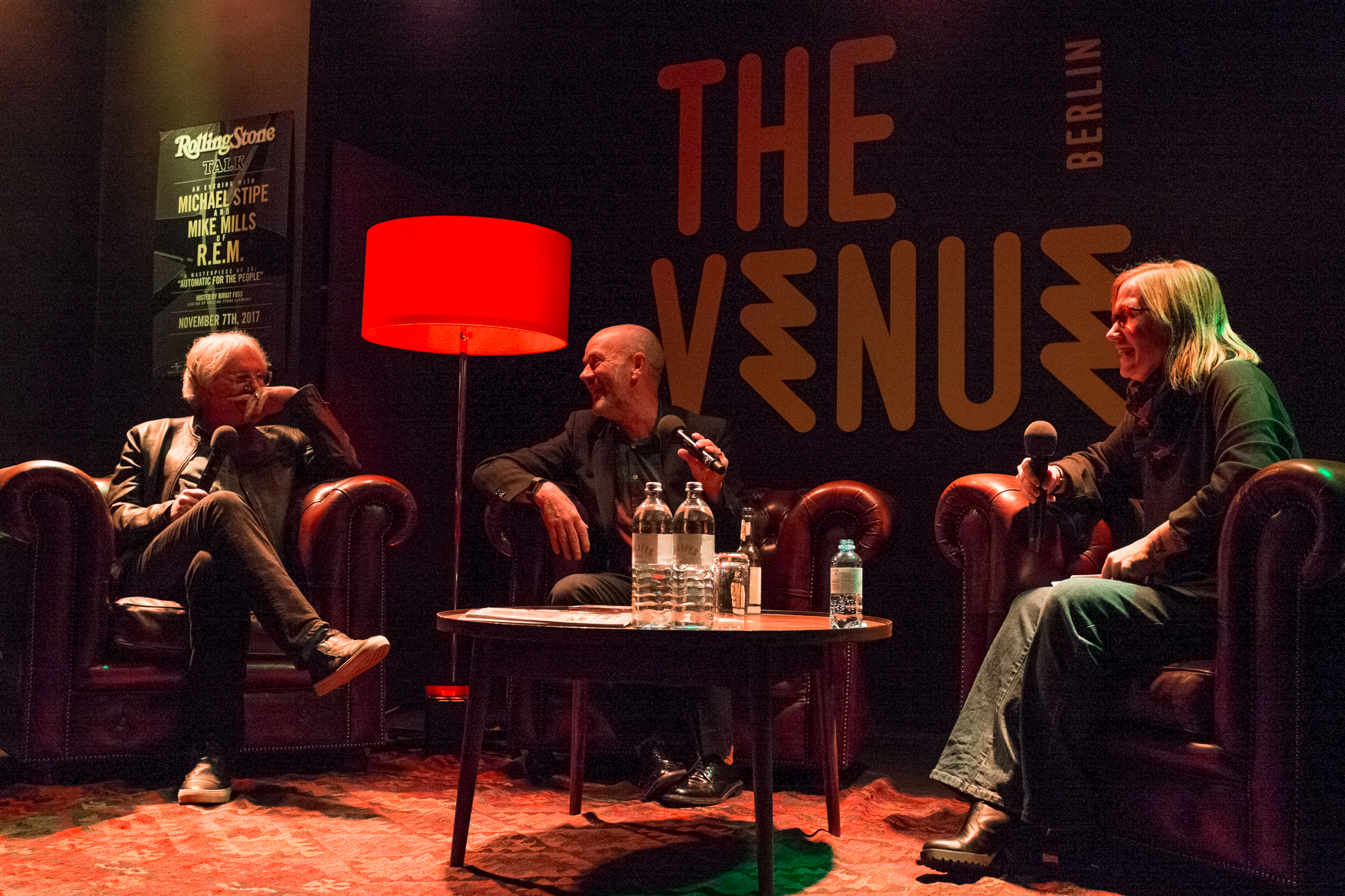 Mike Mills und Michael Stipe beim ROLLING STONE Talk mit R.E.M.