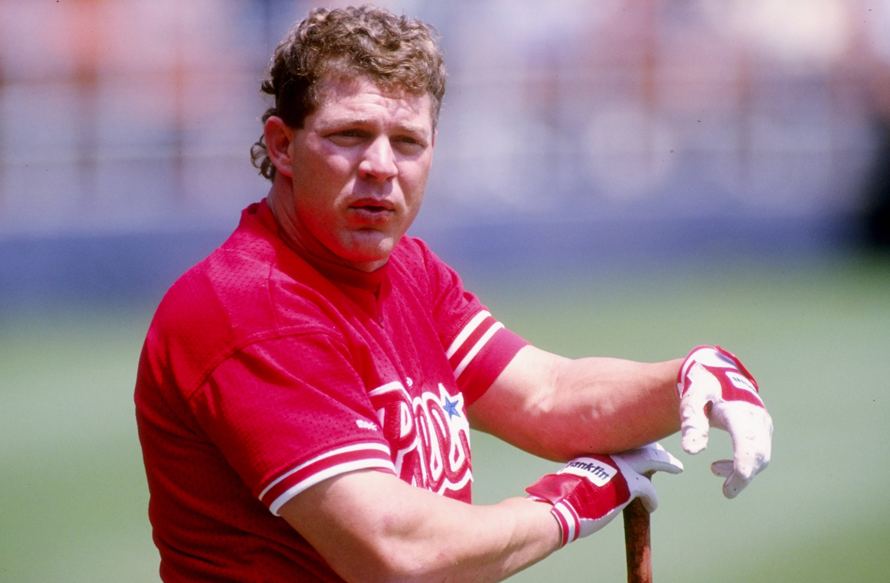 Lenny Dykstra als Outfielder bei den Philadelphia Phillies (1993)