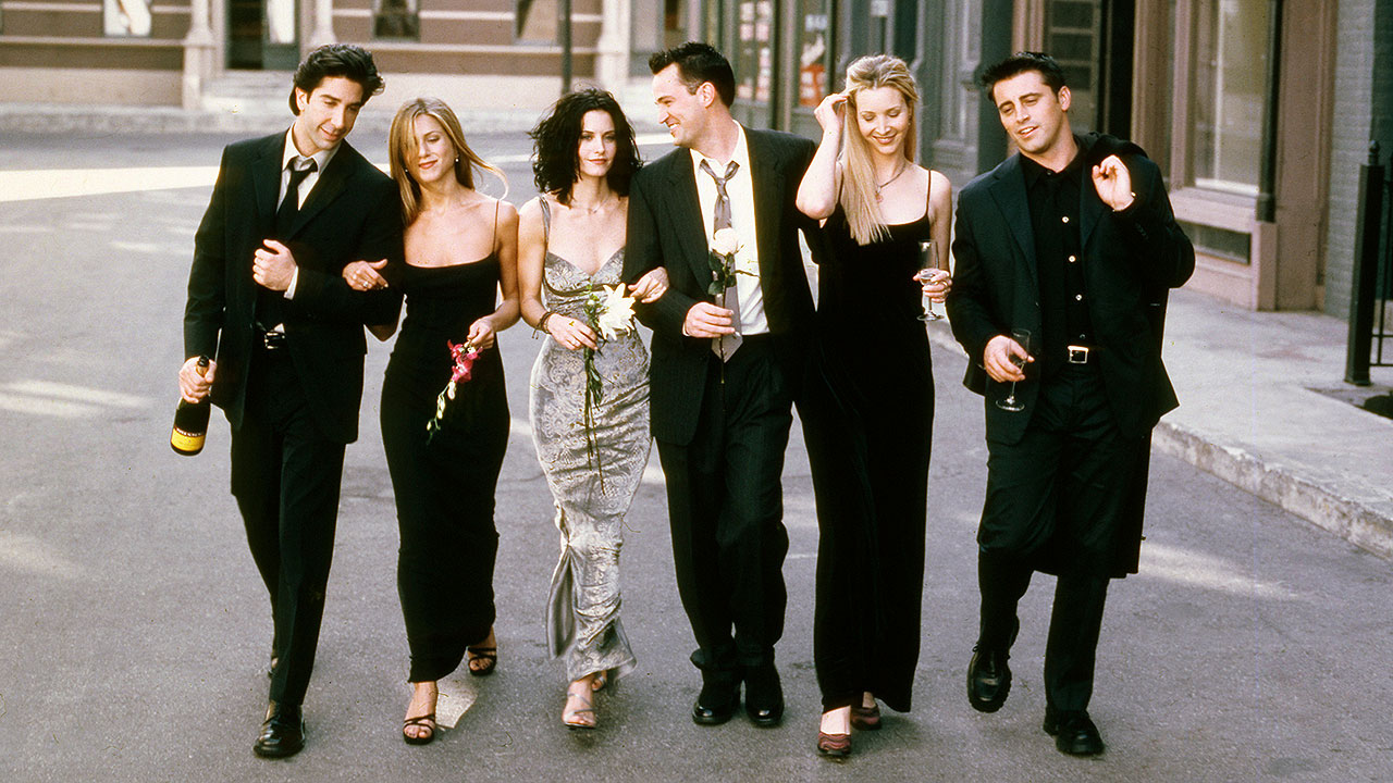 Von links nach rechts: Ross, Rachel, Monica, Chandler, Phoebe und Joey