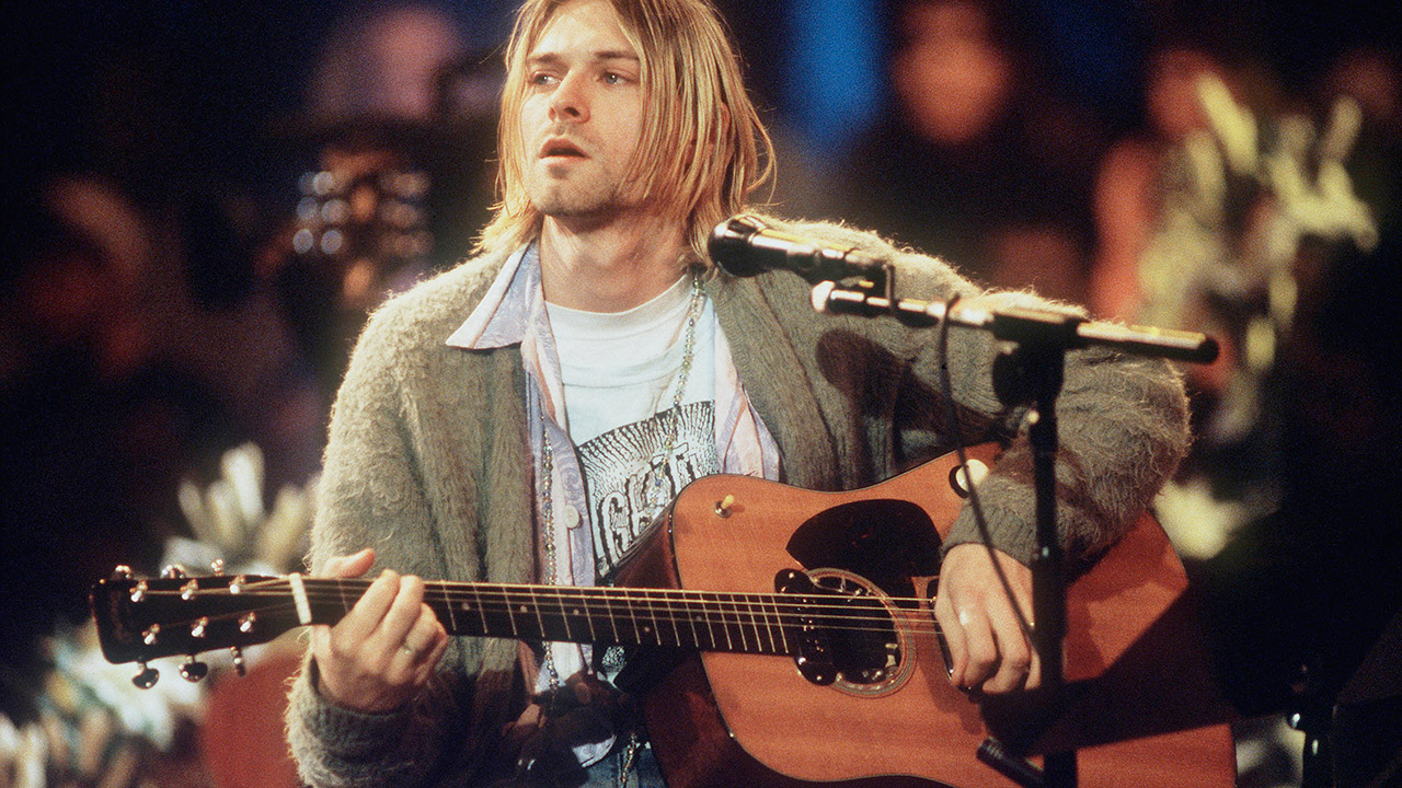 Stein des Anstoßes: Die Gitarre von Kurt Cobain, die er bei Nirvanas „MTV Unplugged“-Auftritt benutzt hat
