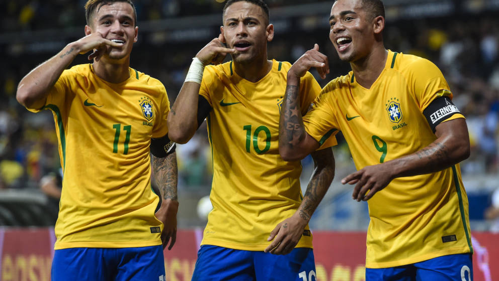 Power für Brasilien: Philippe Coutinho, Neymar und Gabriel Jesus