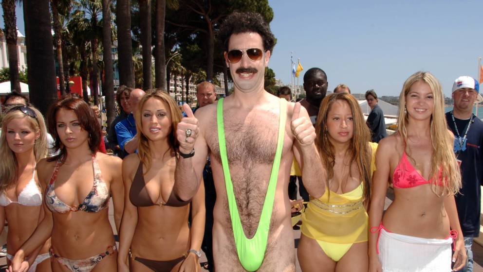 Sacha Baron Cohen bei Dreharbeiten im Borat-Kostüm gesichtet