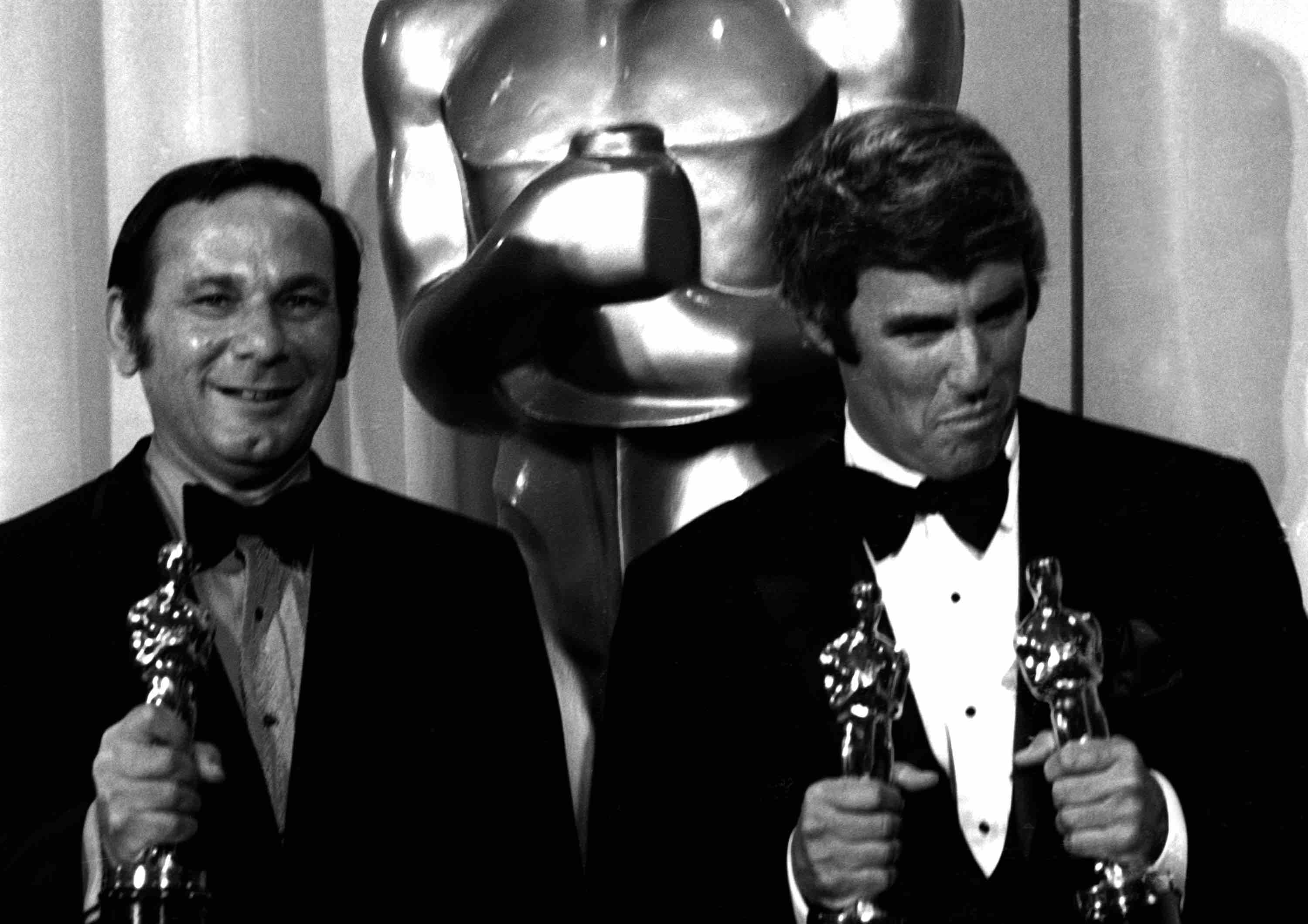 LOS ANGELES, CA - APRIL 7:  Hal David and Burt Bacharach attends 42nd Annual Academy Awards on April 7, 1970 at the Doroth...
