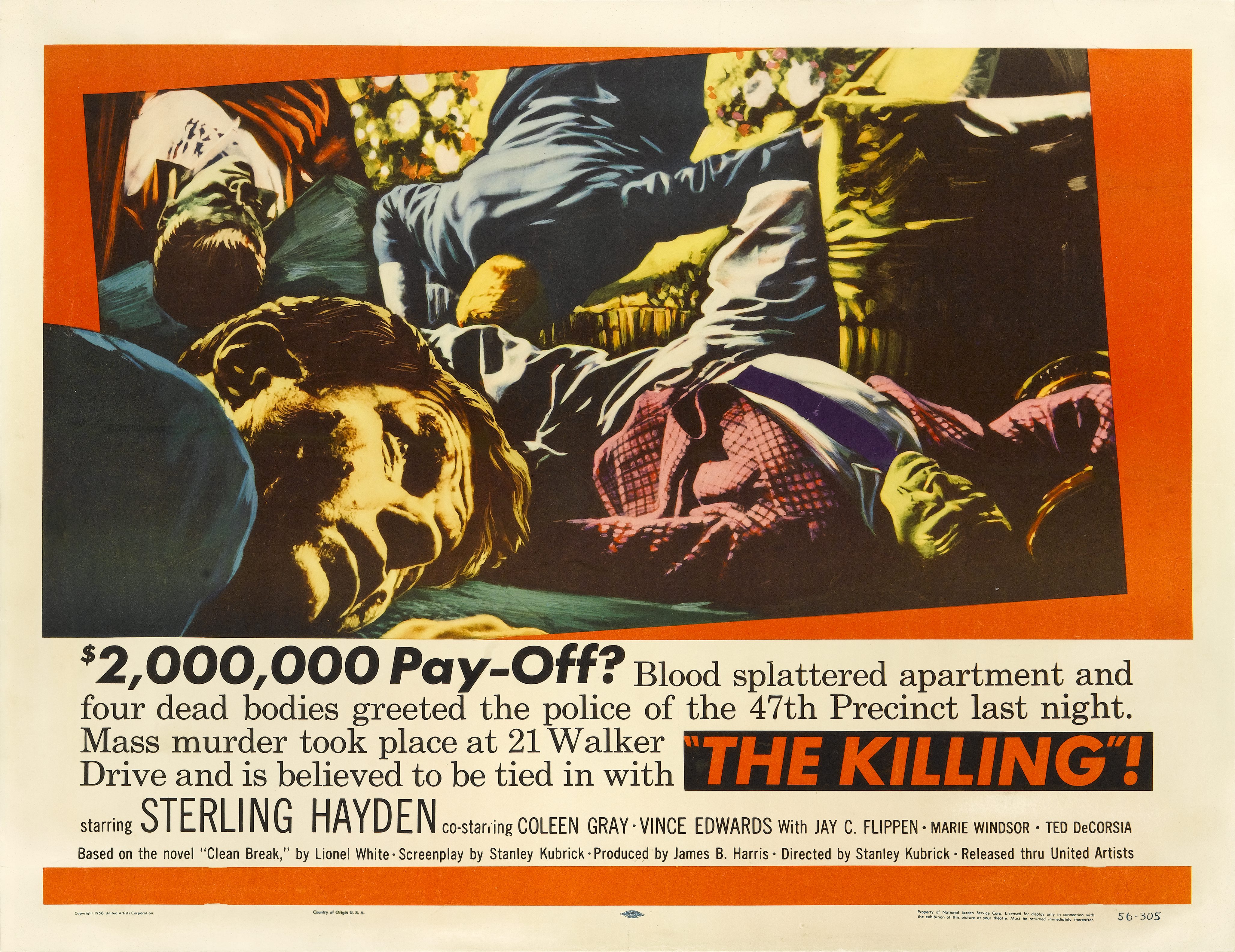 Poster für „Die Rechnung ging nicht auf“ 1960, im Original: „The Killing“)