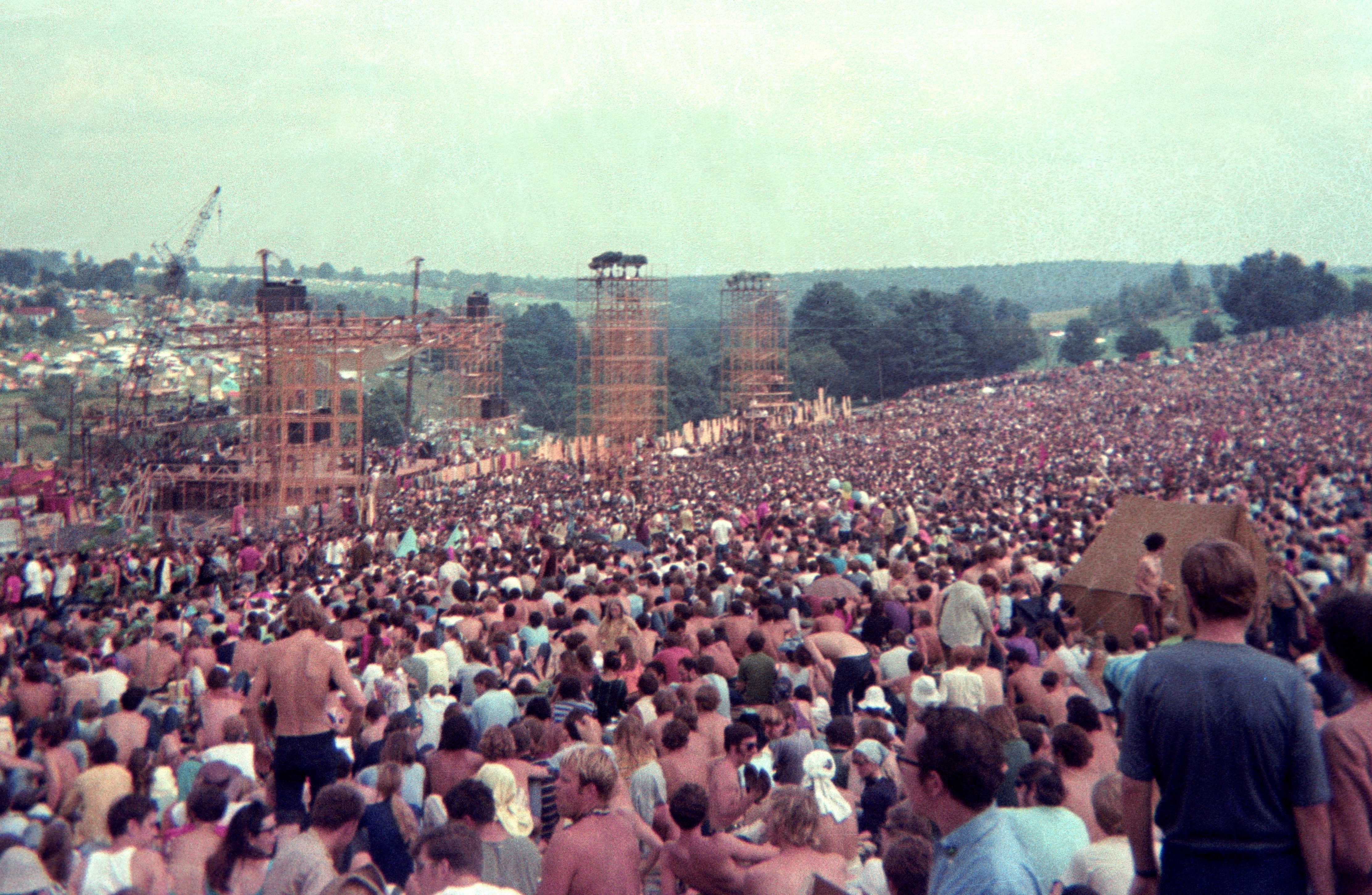 Die Woodstock-Festivalmenge im August 1969