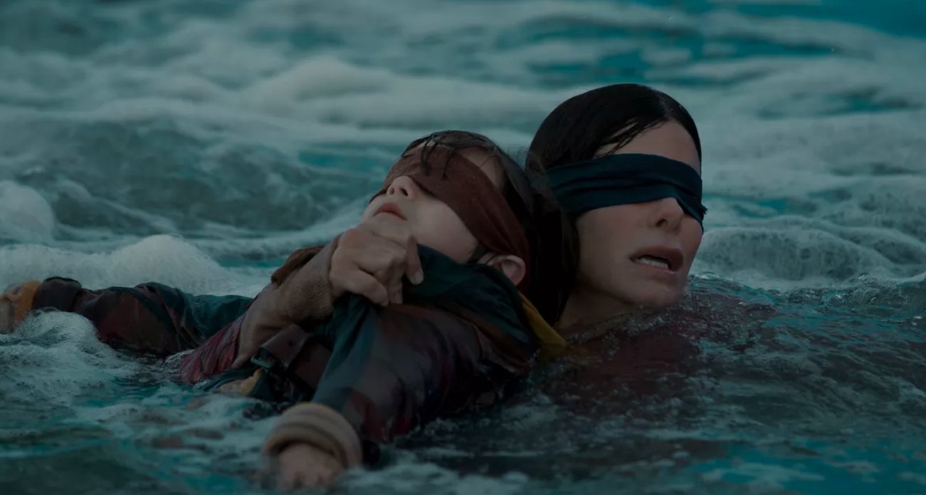 Szene aus Netflix' Bird Box. Was ist alles echt im Netz?