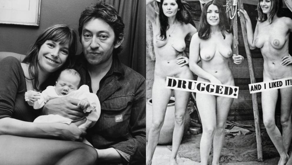 Serge und Jane Gainsbourg und Hippie-Mädchen