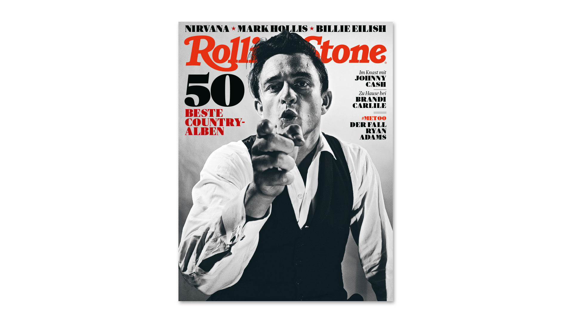 Das Cover der April-Ausgabe des RS: Johnny Cash und die 50 besten Country-Alben