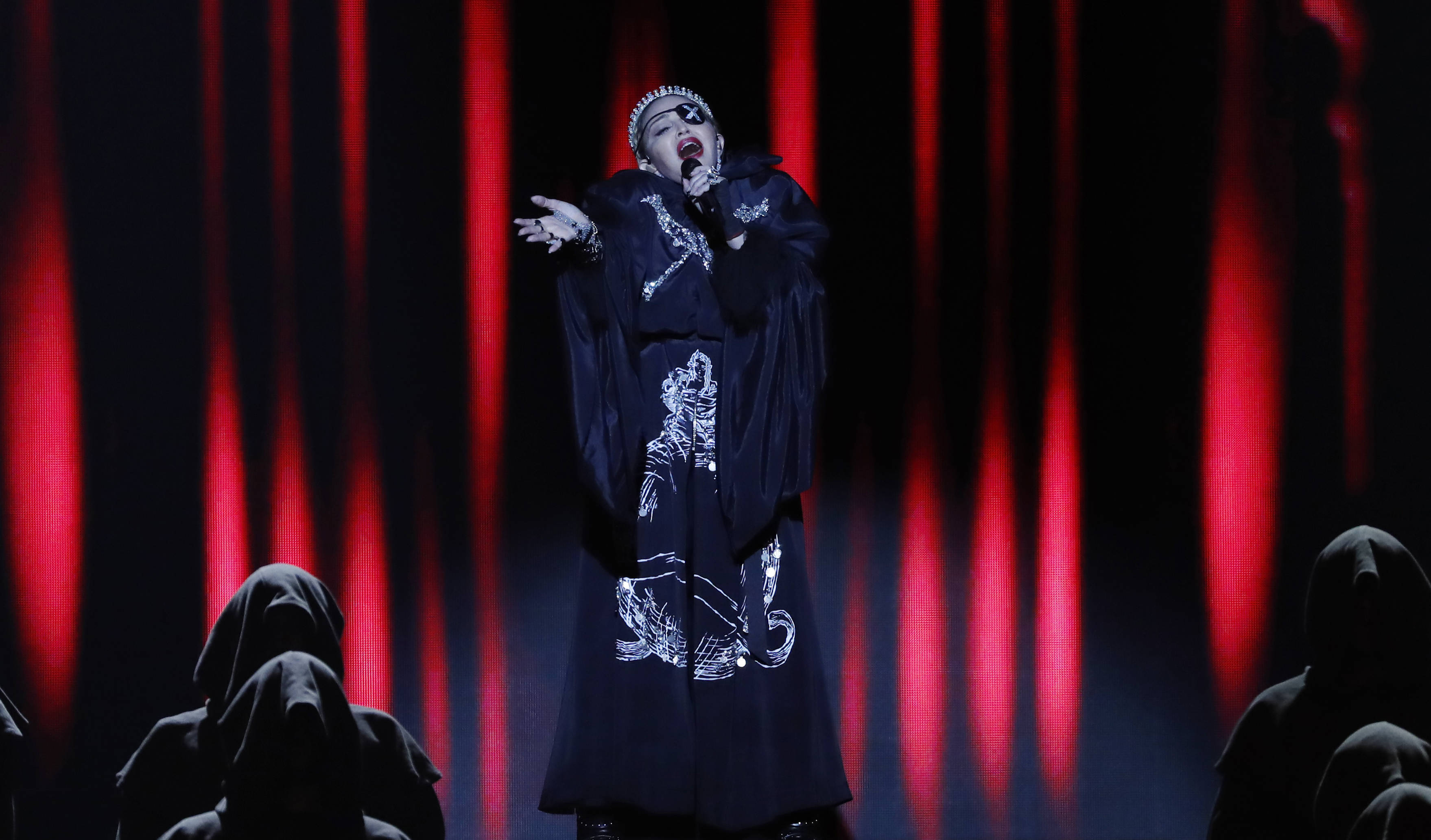Dünne Stimme: Madonna live beim Eurovision Song Contest
