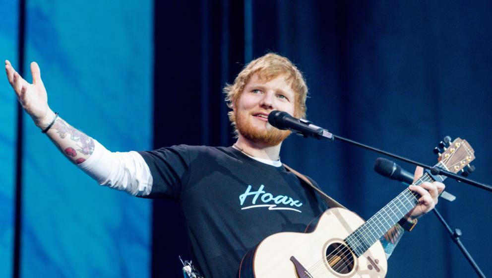 MADRID, SPAIN - JUNE 11: The british singer-songwriter Ed Sheeran gives a concert at Wanda Metropolitano Stadium on June 11, 