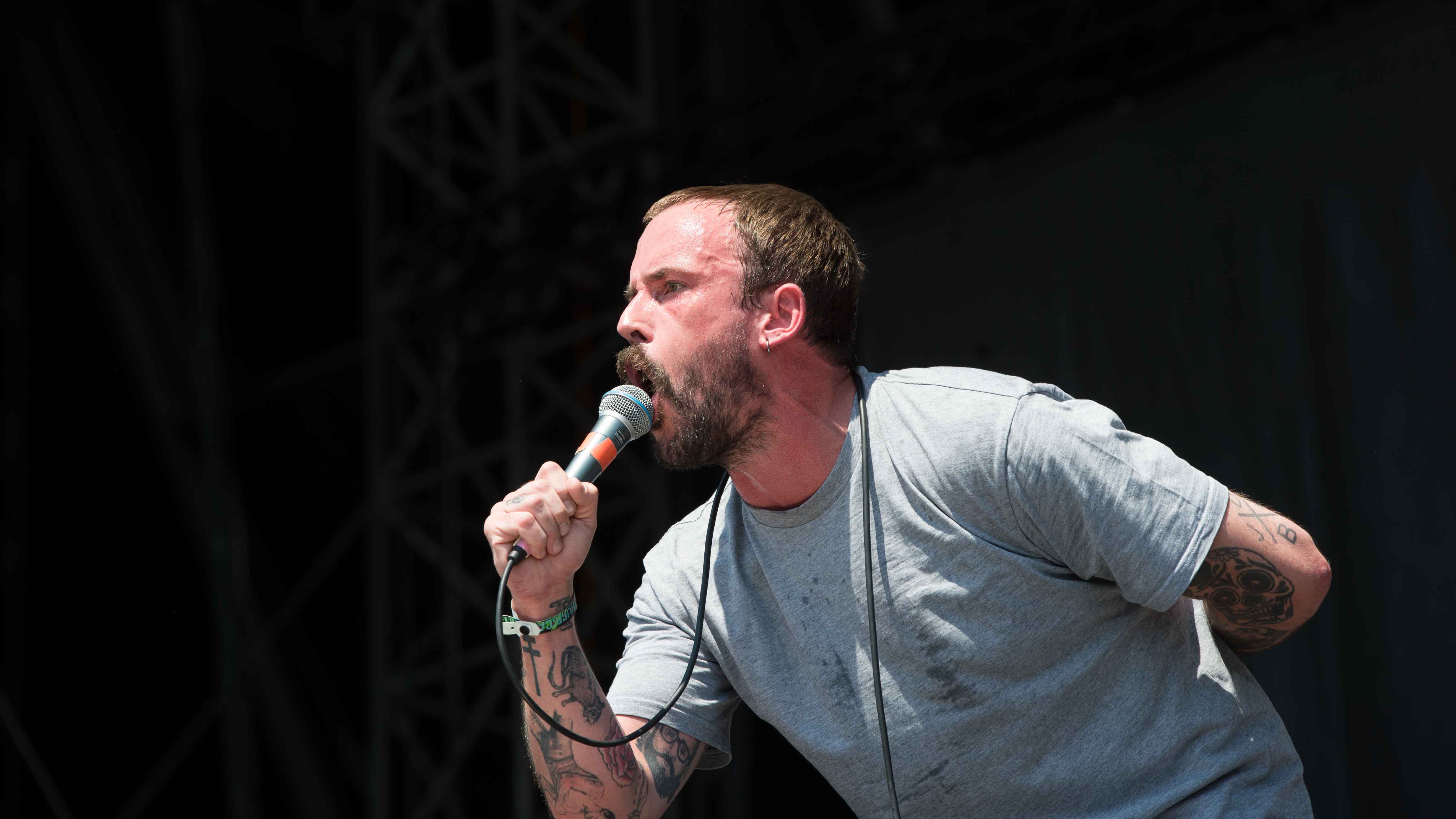 22.06.2019, Eichenring , Scheessel, GER, Festival, Konzert,Hurricane, Band  im Bild
"IDLES"
live auf der River Stage beim ...