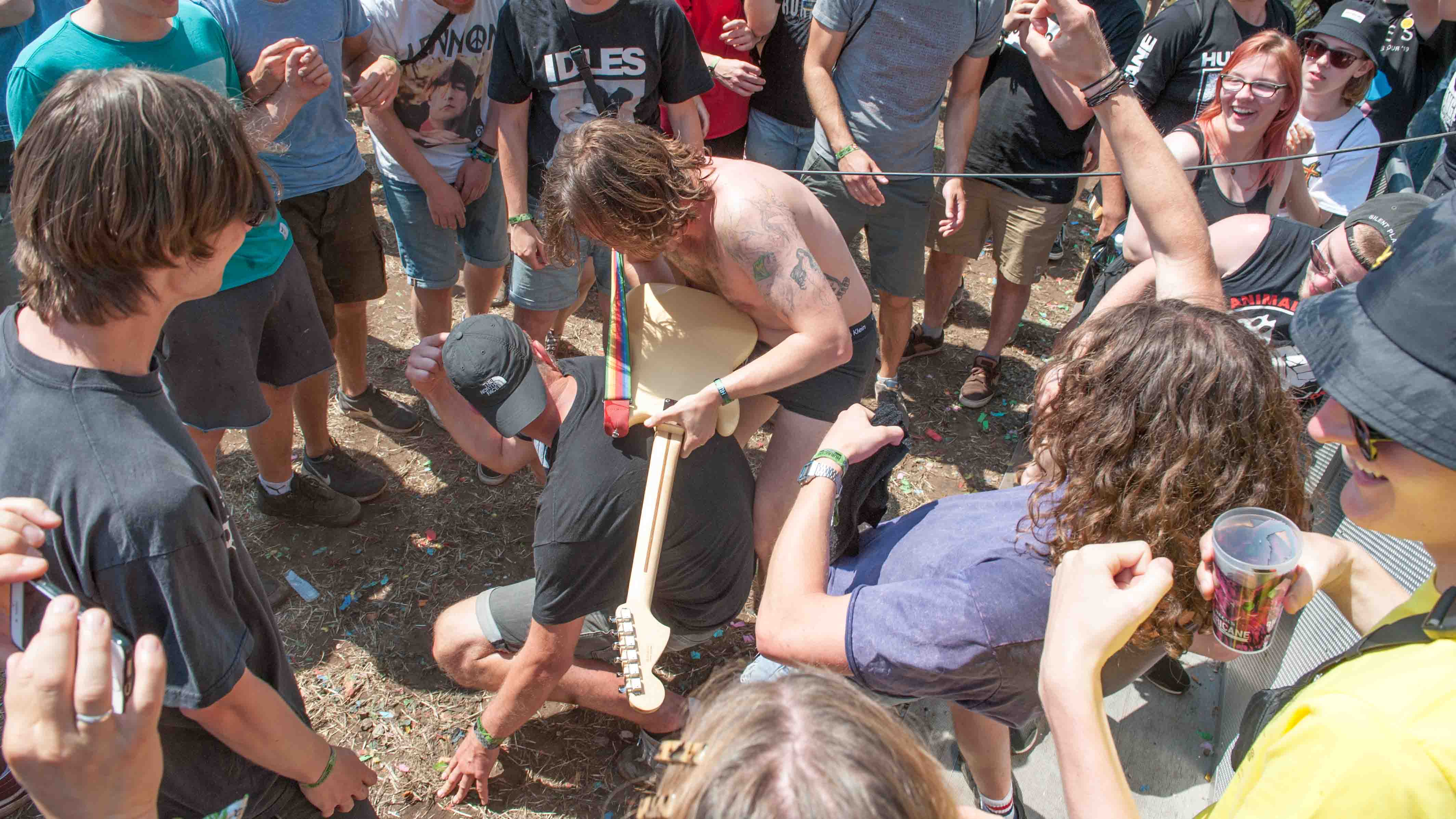 22.06.2019, Eichenring , Scheessel, GER, Festival, Konzert,Hurricane, Band  im Bild
"IDLES"
live auf der River Stage beim ...