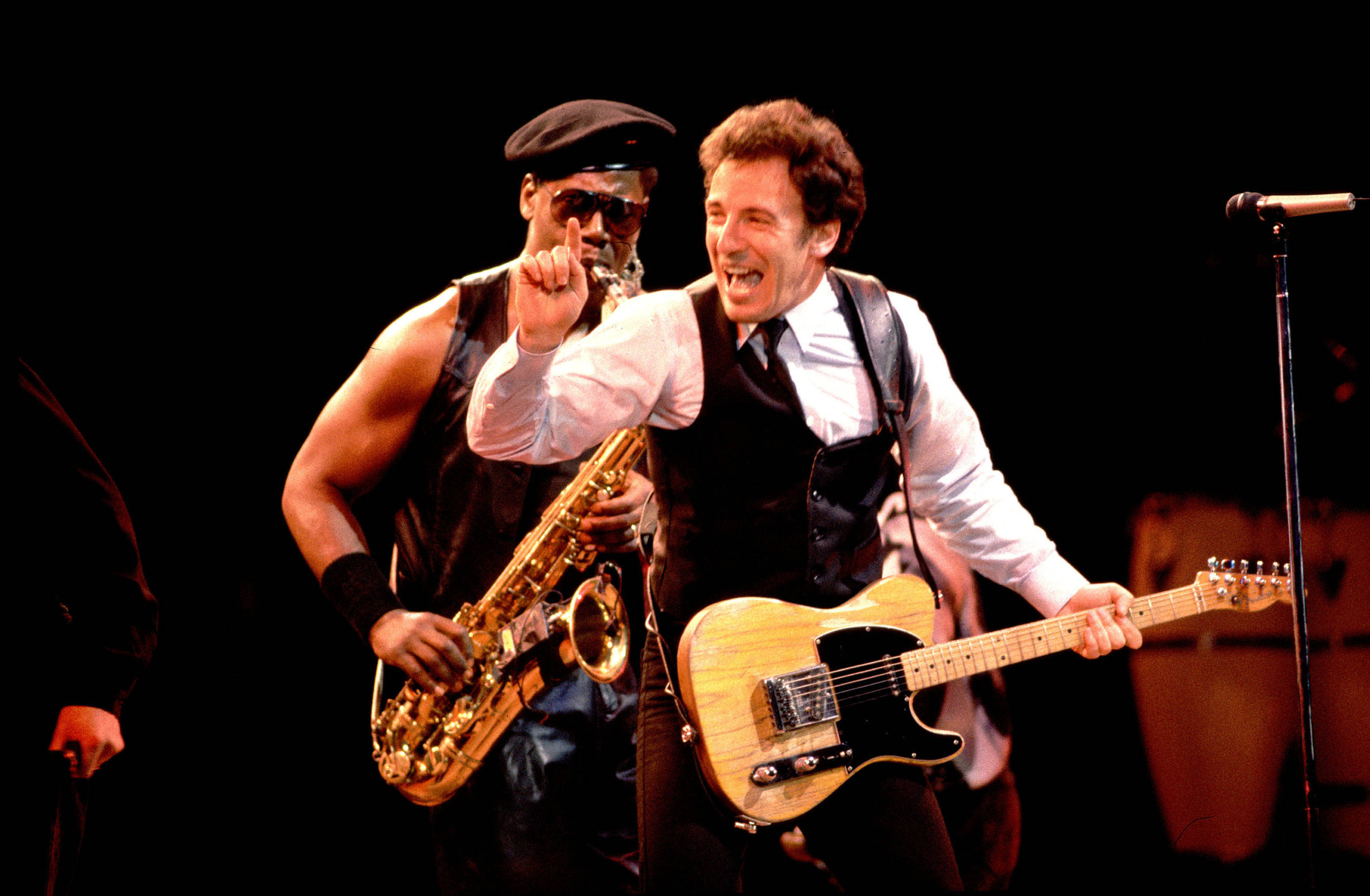 Clarence Clemons und Bruce Springsteen 1988 in Chicago