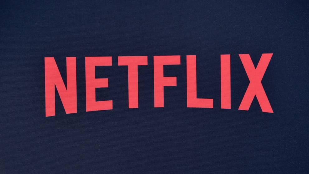 Netflix logo seen on the backdrop of Netflix's 'Stranger Things 3' premiere at Santa Monica high school Barnum Hall on June 2