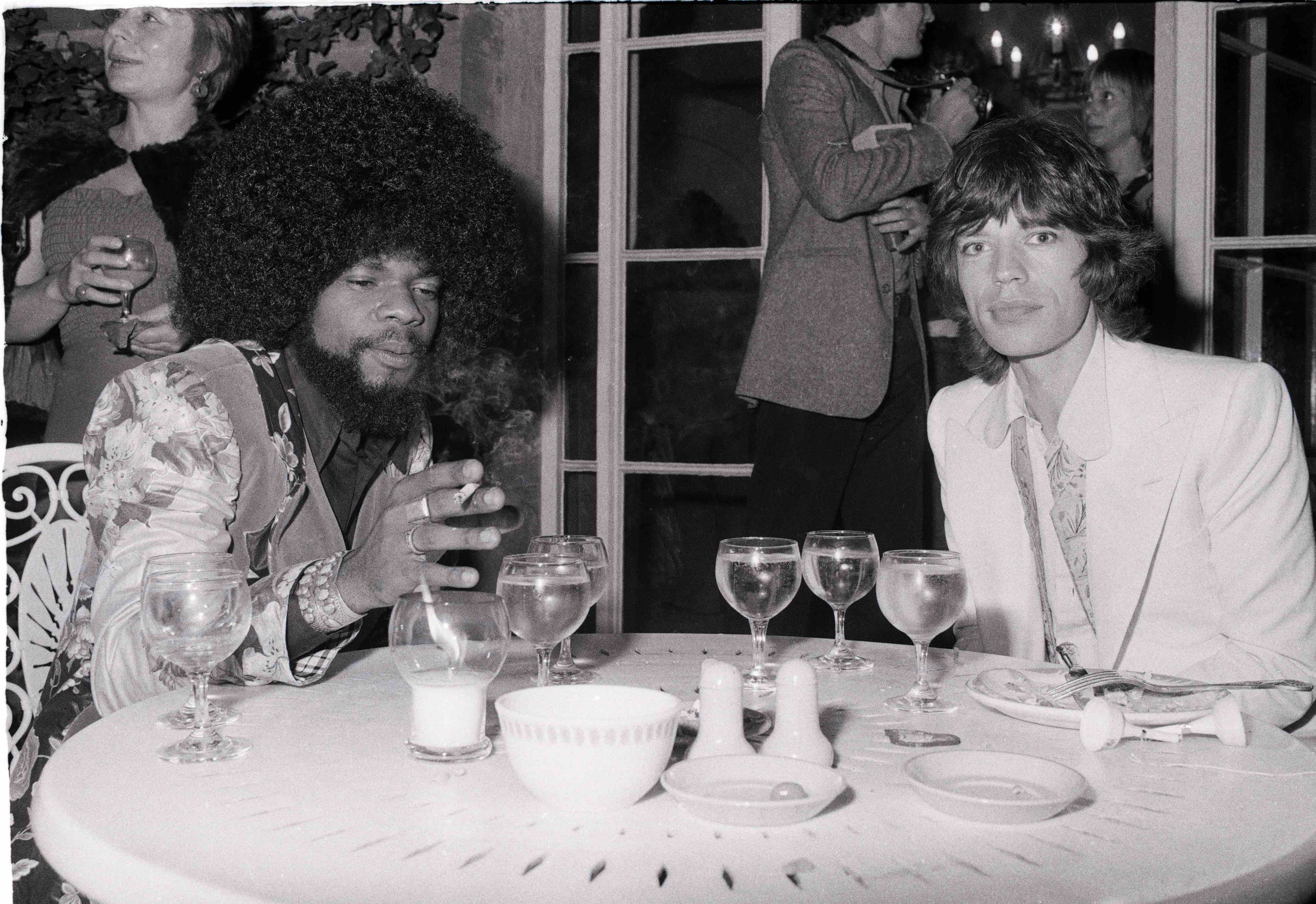 Mick Jagger mit Billy Preston (1946 - 2006) 1973