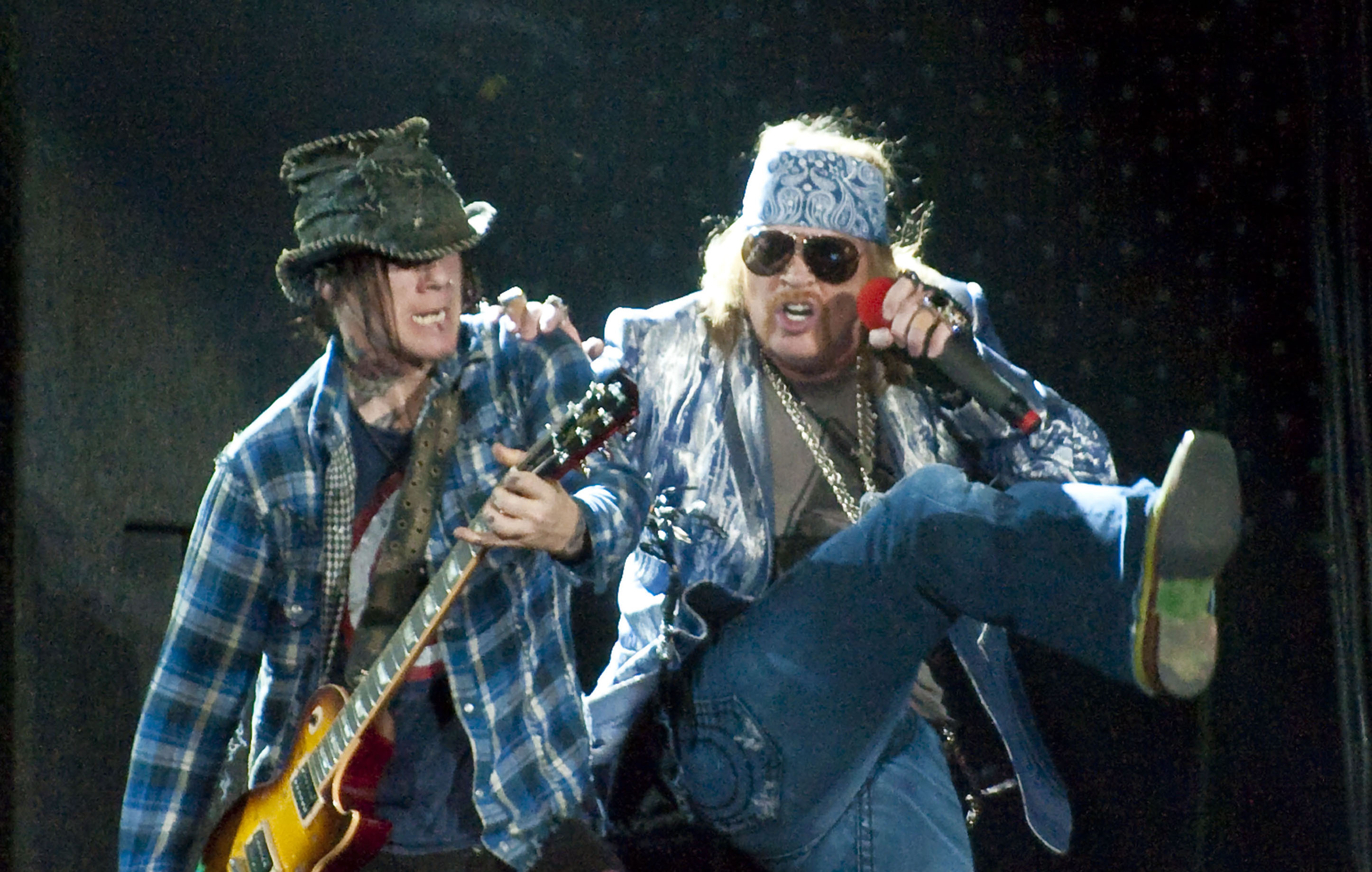 Auftritt mit Guns N'Roses: Dj Ashba und Axl Rose 