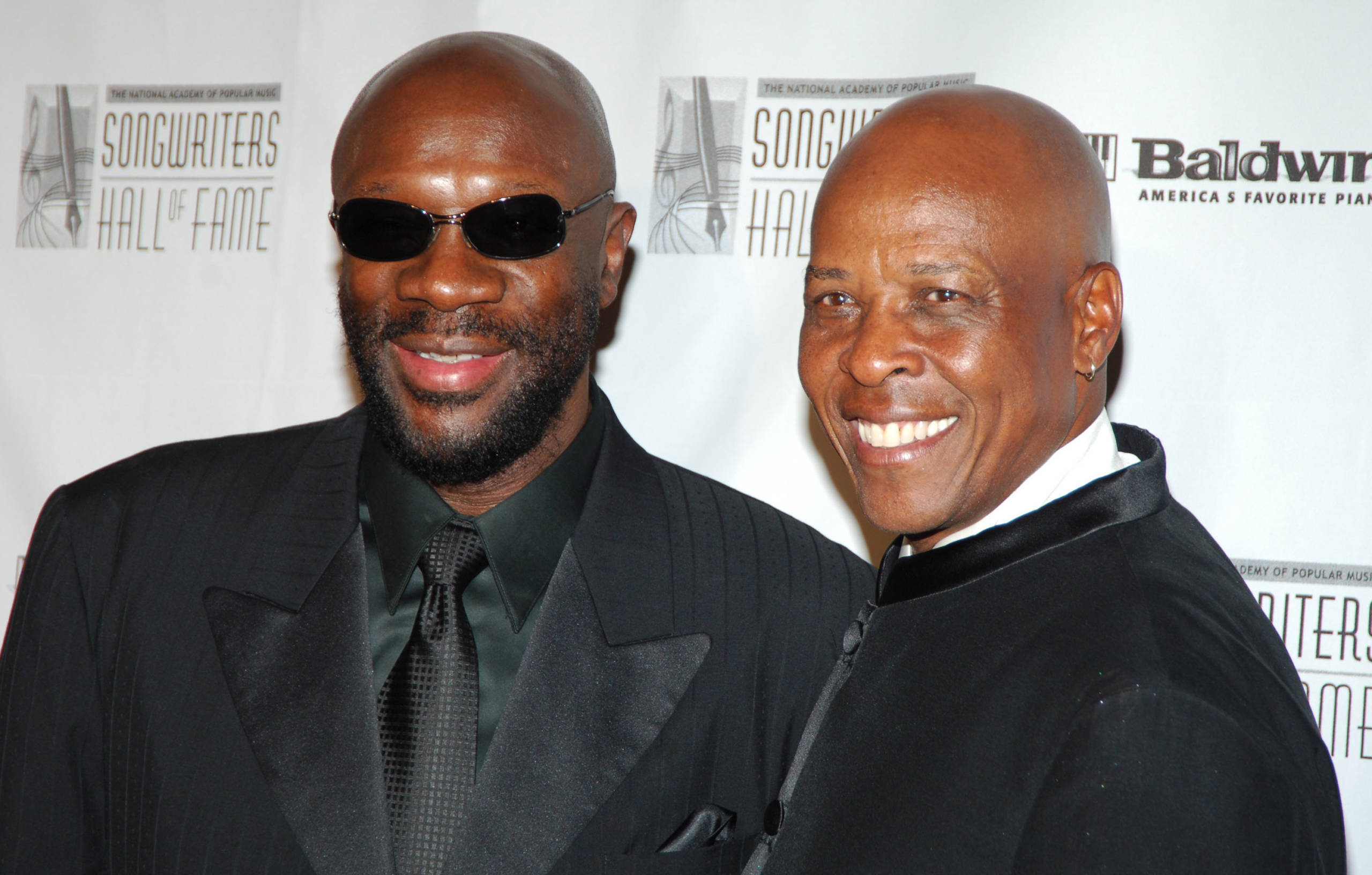 Isaac Hayes and David Porter during The 36th Annual Songwriters Hall of Fame Awards Induction at Marriott Marquis Hotel in...