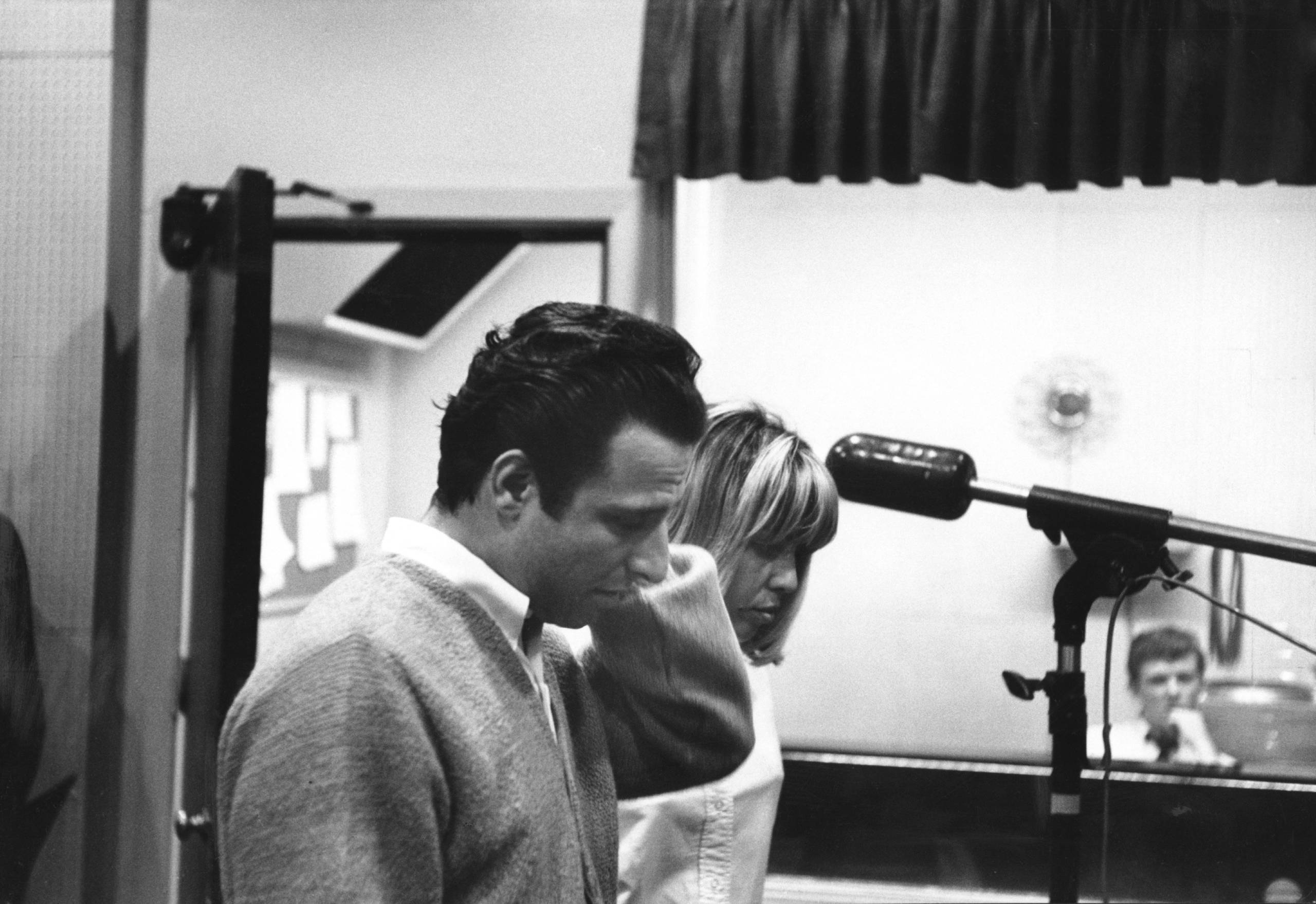 NEW YORK, NY - CIRCA 1966: Songwriters Barry Mann and Cynthia Weil in the recording studio circa 1966 in New York City, Ne...